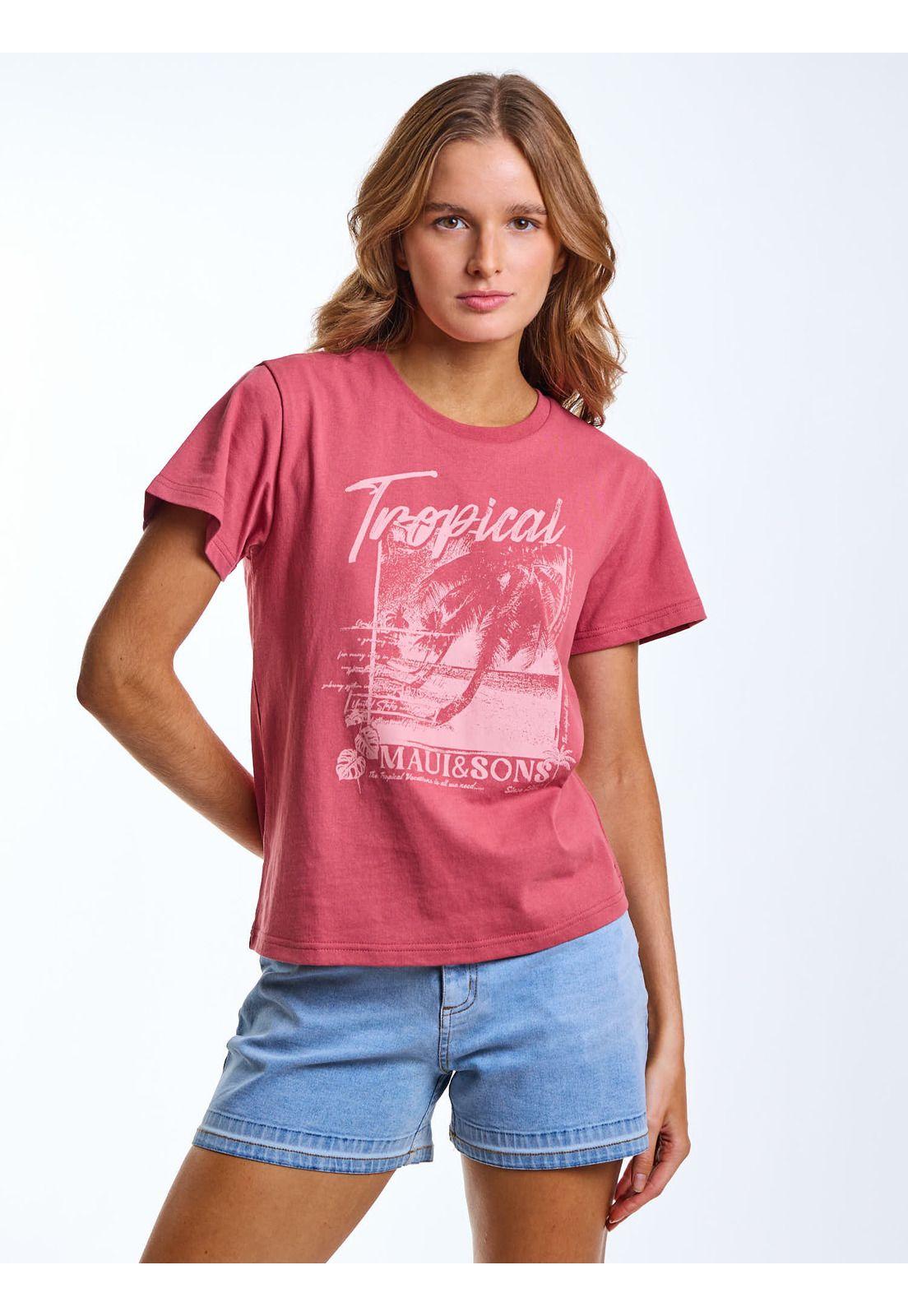Polera MC Lira Rojo Mujer Maui and Sons-5