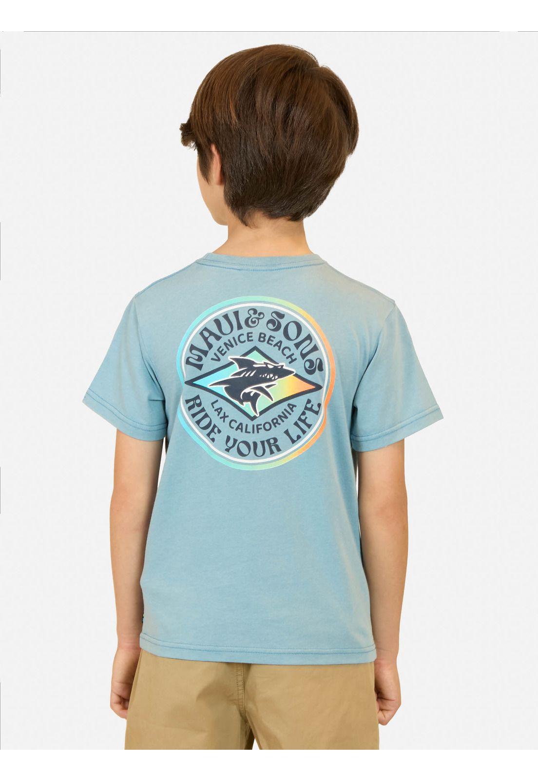 Polera MC Shark Island Celeste Niño Maui And Sons-3