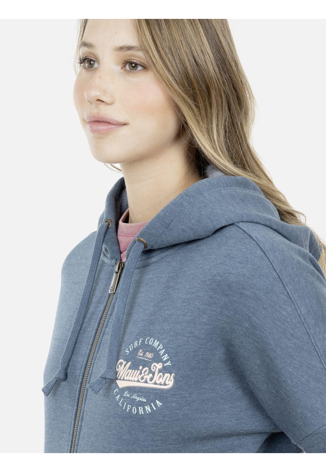 Poleron Mujer 5O234-WI21 Azul Maui and Sons-1