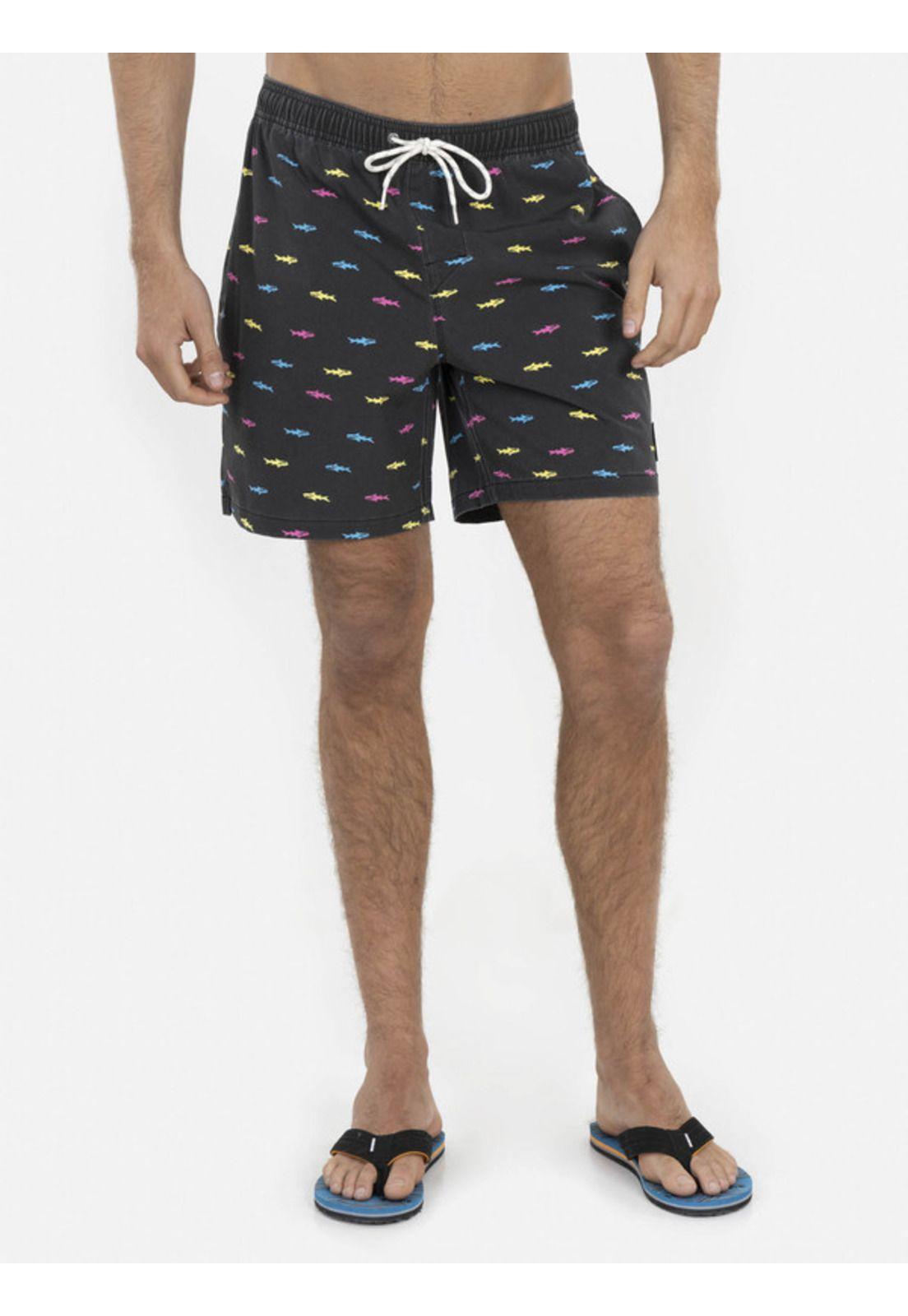 Traje de Baño Stretch SHARK VINTAGE ELASTIC WAIST  Hombre Multicolor Maui and sons-0