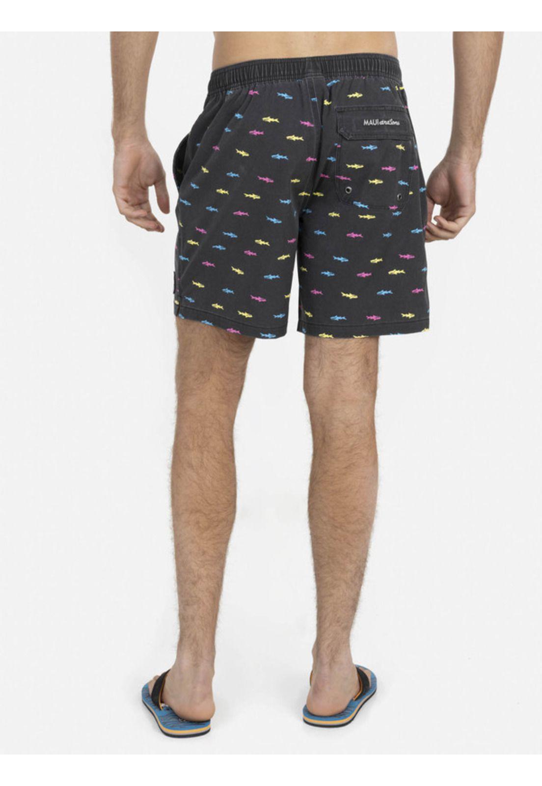 Traje de Baño Stretch SHARK VINTAGE ELASTIC WAIST  Hombre Multicolor Maui and sons-1