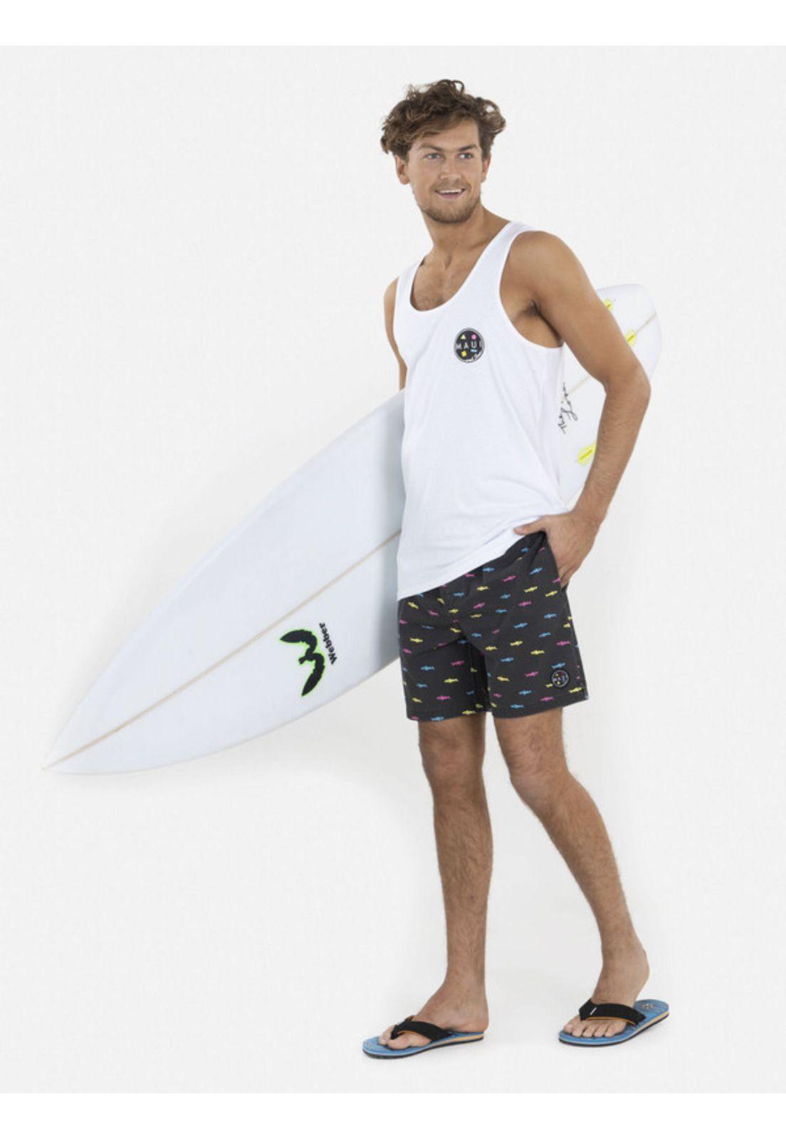 Traje de Baño Stretch SHARK VINTAGE ELASTIC WAIST  Hombre Multicolor Maui and sons-3