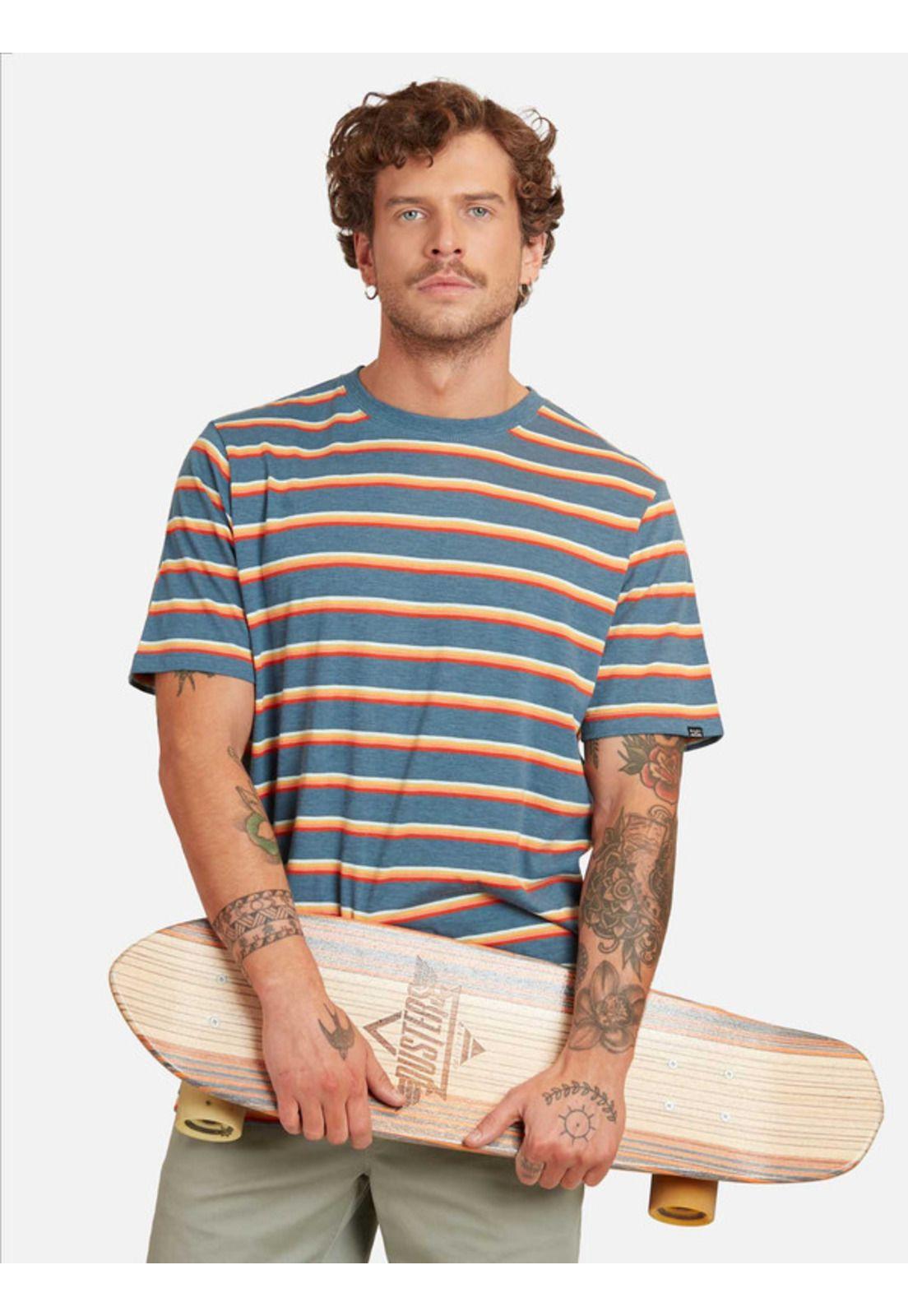 Polera Block Striped Tee Hombre Multicolor Maui And Sons-0