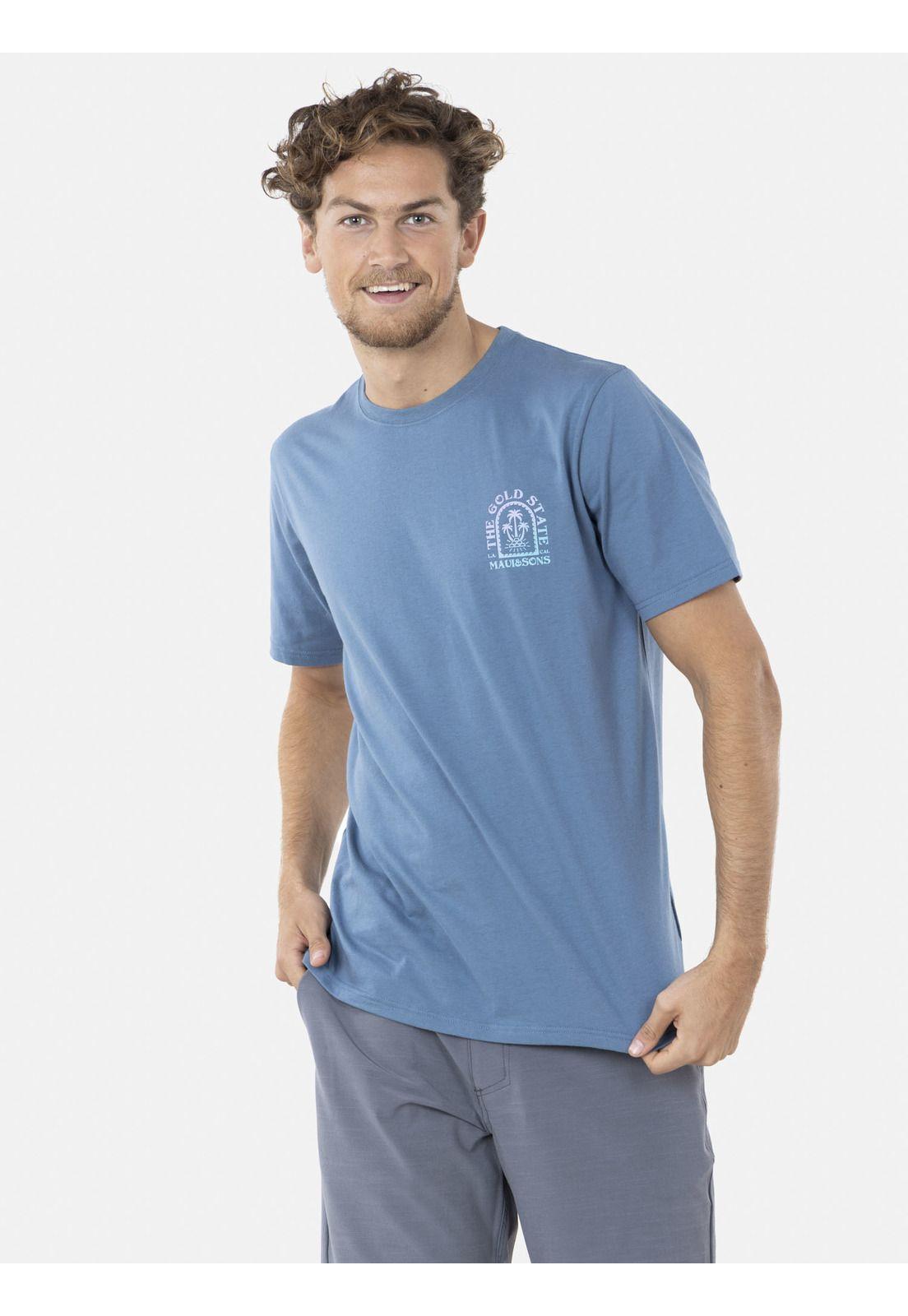 Polera GOLD STATE Hombre Azul Maui and Sons-0