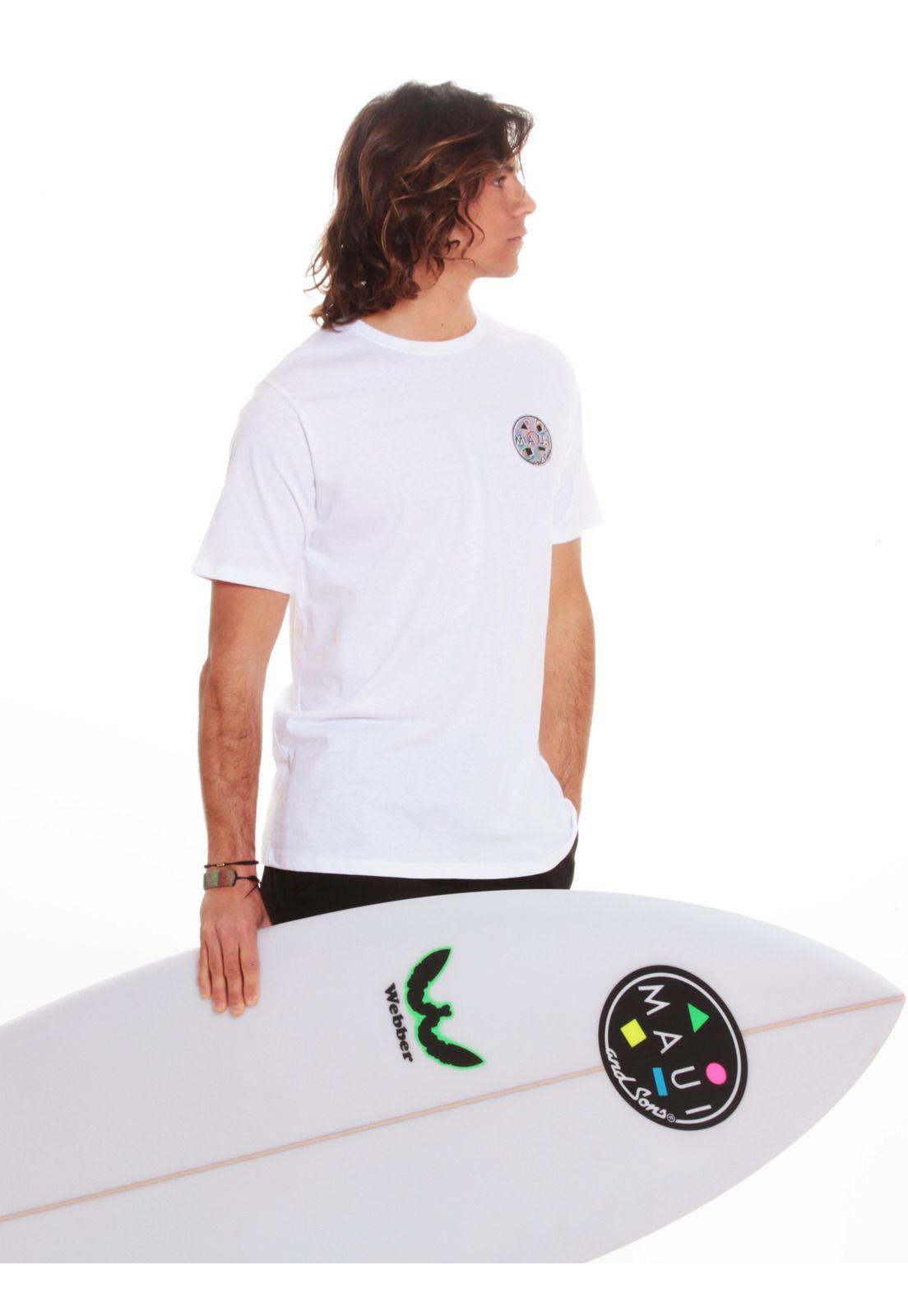 Polera M/C Hombre 5P210-MV20 Blanco Maui and Sons-2