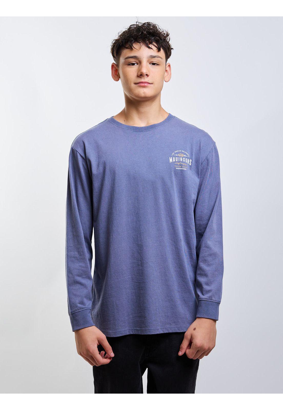 Polera ML Los Angeles Azul Infantil Maui And Sons-0