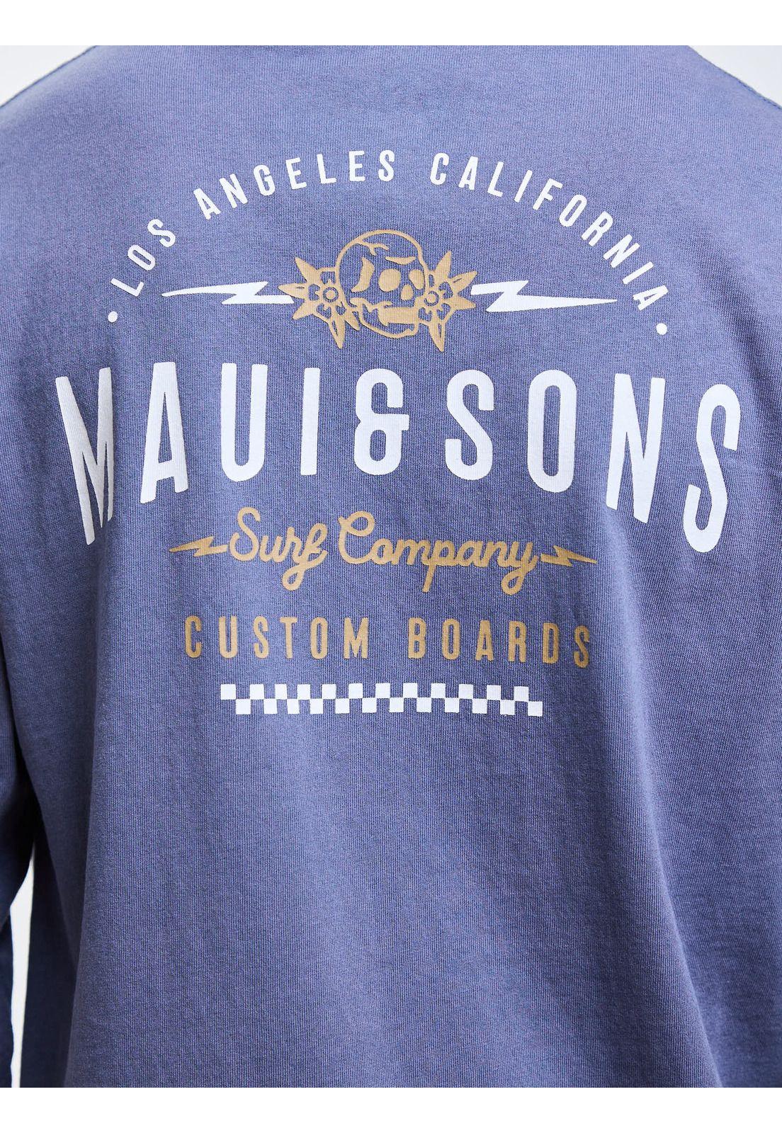 Polera ML Los Angeles Azul Infantil Maui And Sons-3