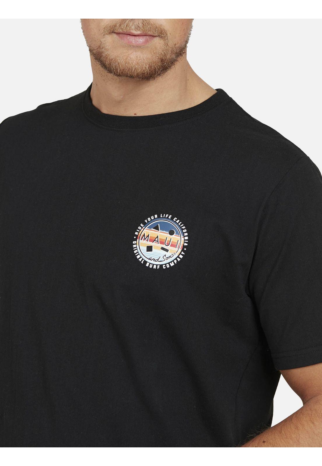 Polera COOKIE SURFER Hombre Negro Maui and Sons-2