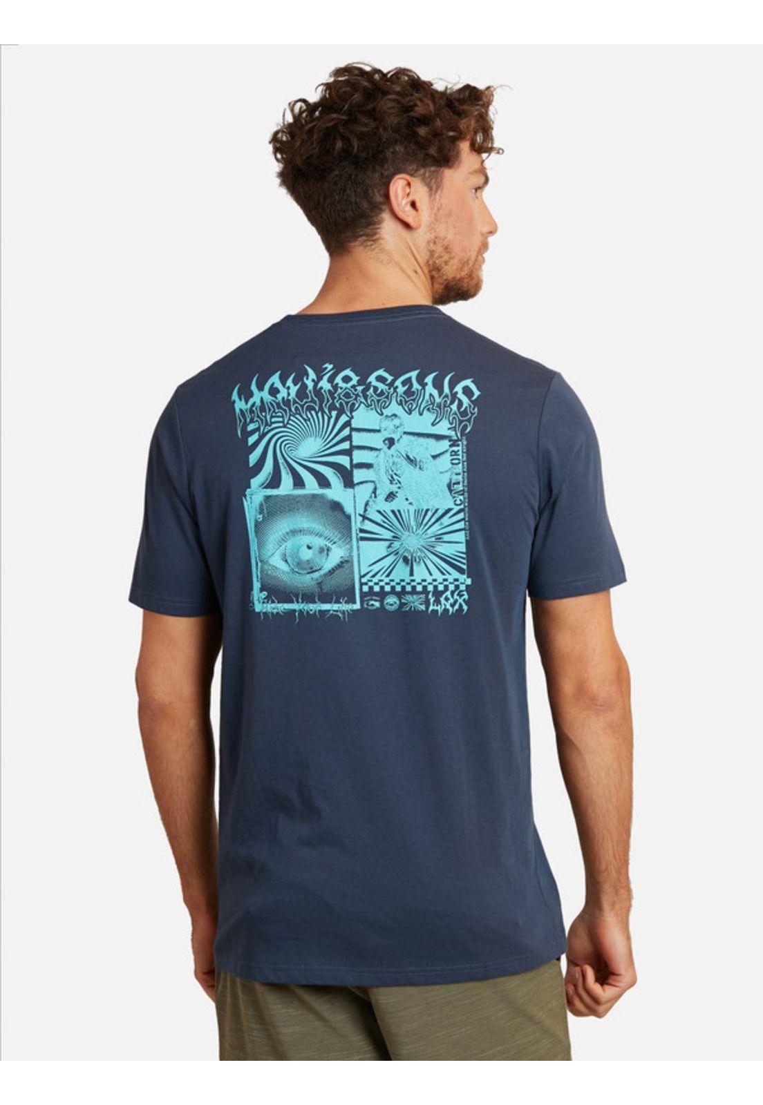 Polera Seet Tocken Ss Tee Hombre Azul Maui And Sons-1
