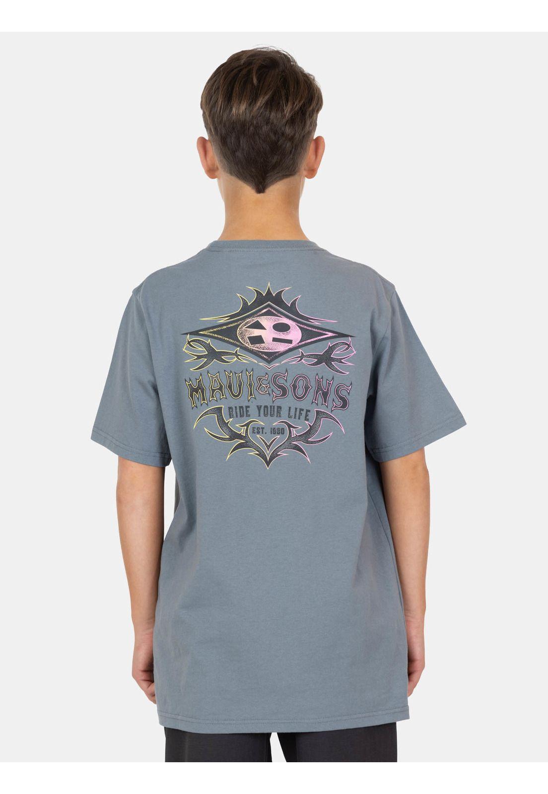 Polera MC Armor Gris Infantil Maui And Sons-1