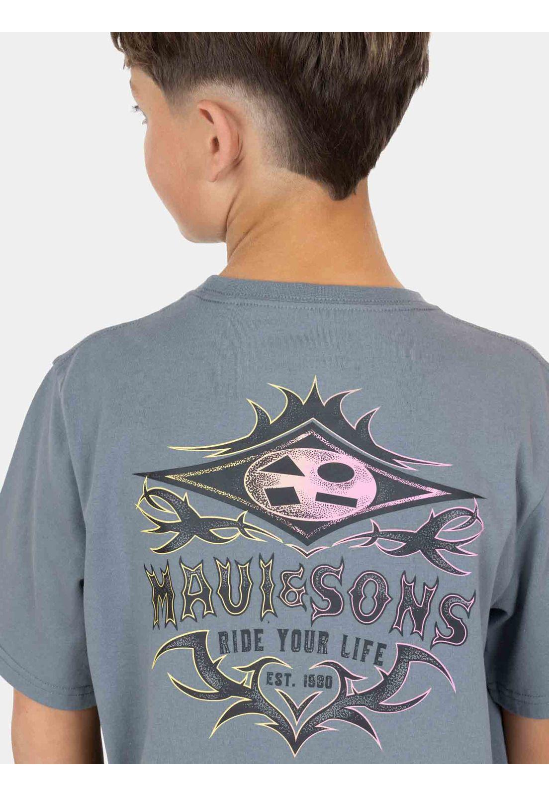 Polera MC Armor Gris Infantil Maui And Sons-2