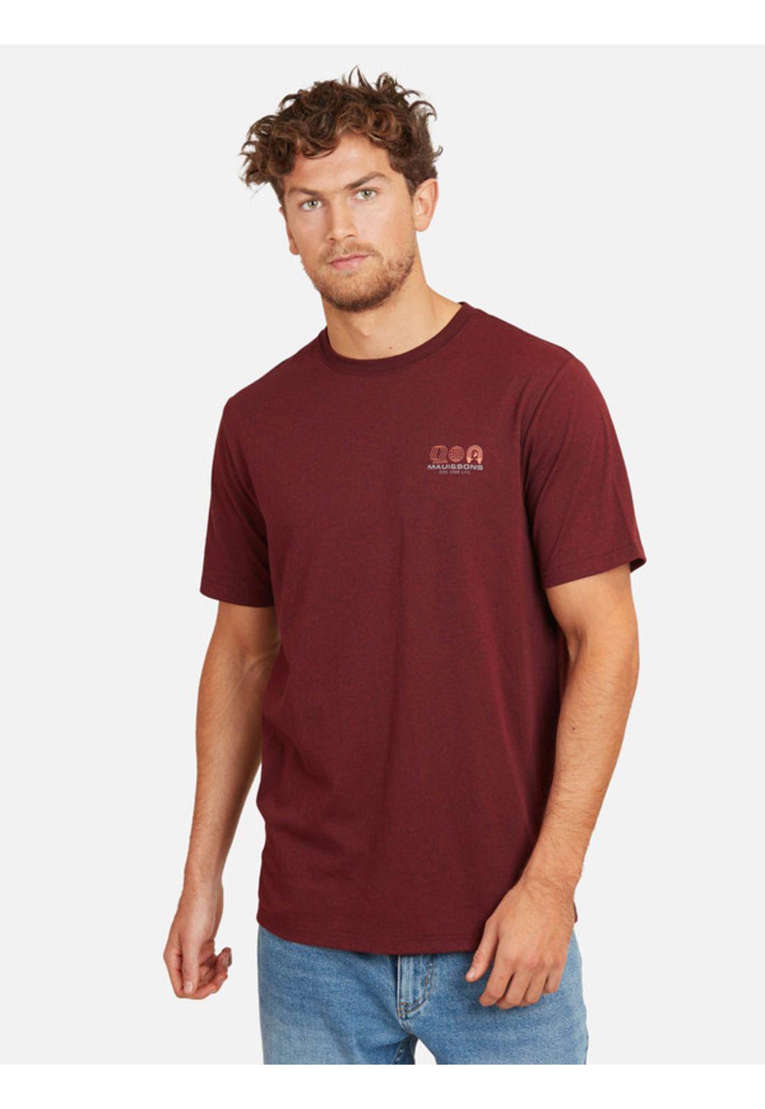 Polera Moli Worldwide B Hombre Burdeo Maui And Sons-0