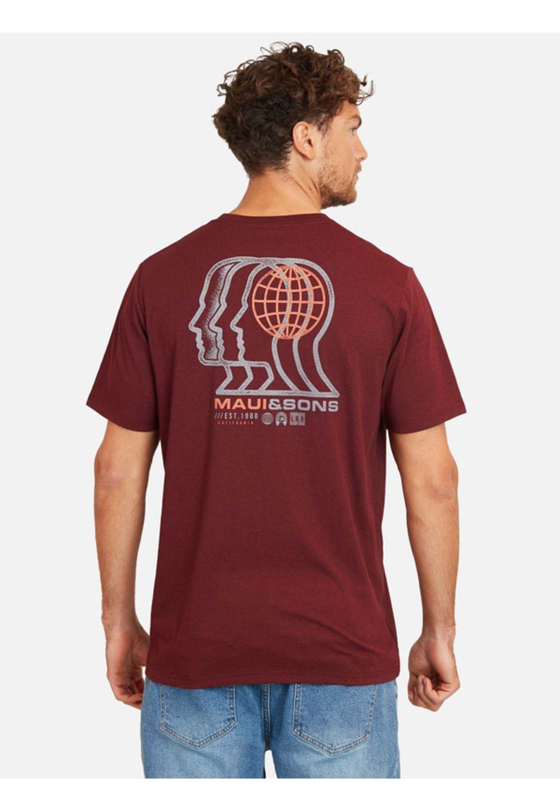 Polera Moli Worldwide B Hombre Burdeo Maui And Sons-1