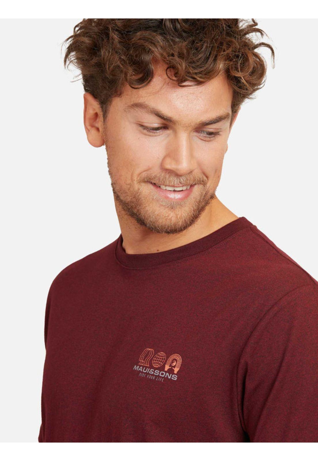 Polera Moli Worldwide B Hombre Burdeo Maui And Sons-2