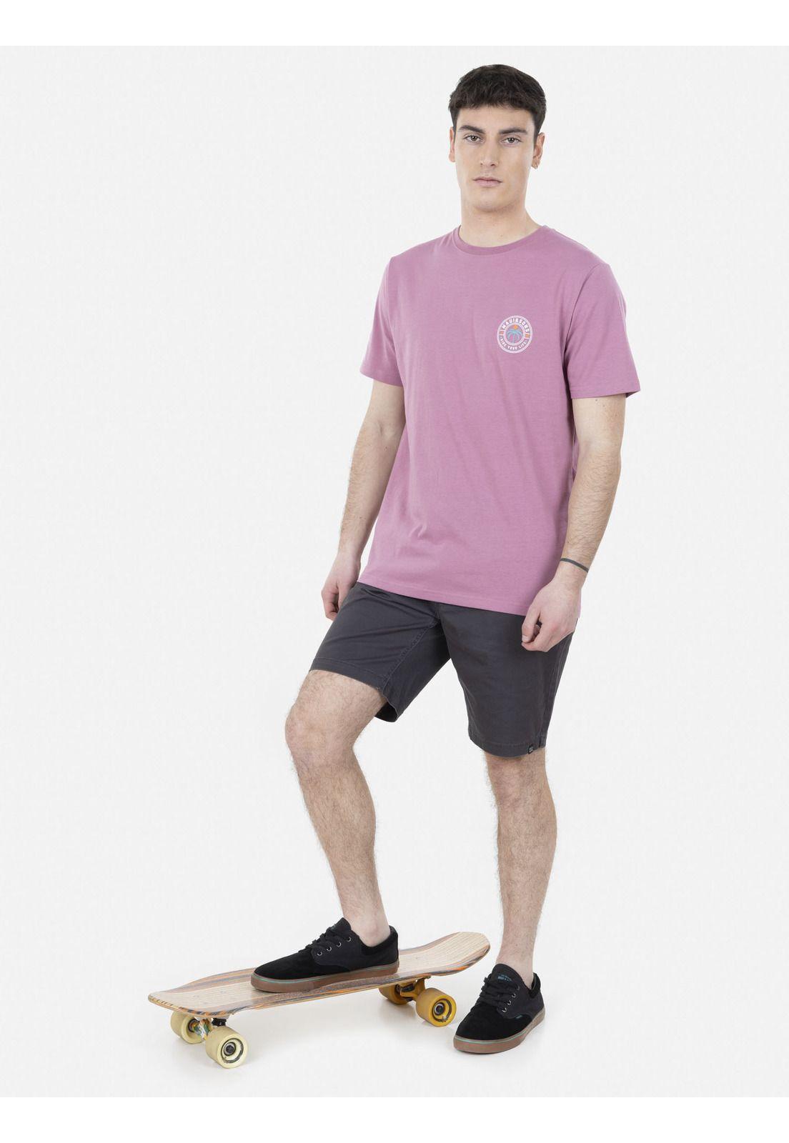 Polera BEACH PALM Hombre Rosado Maui and Sons-3