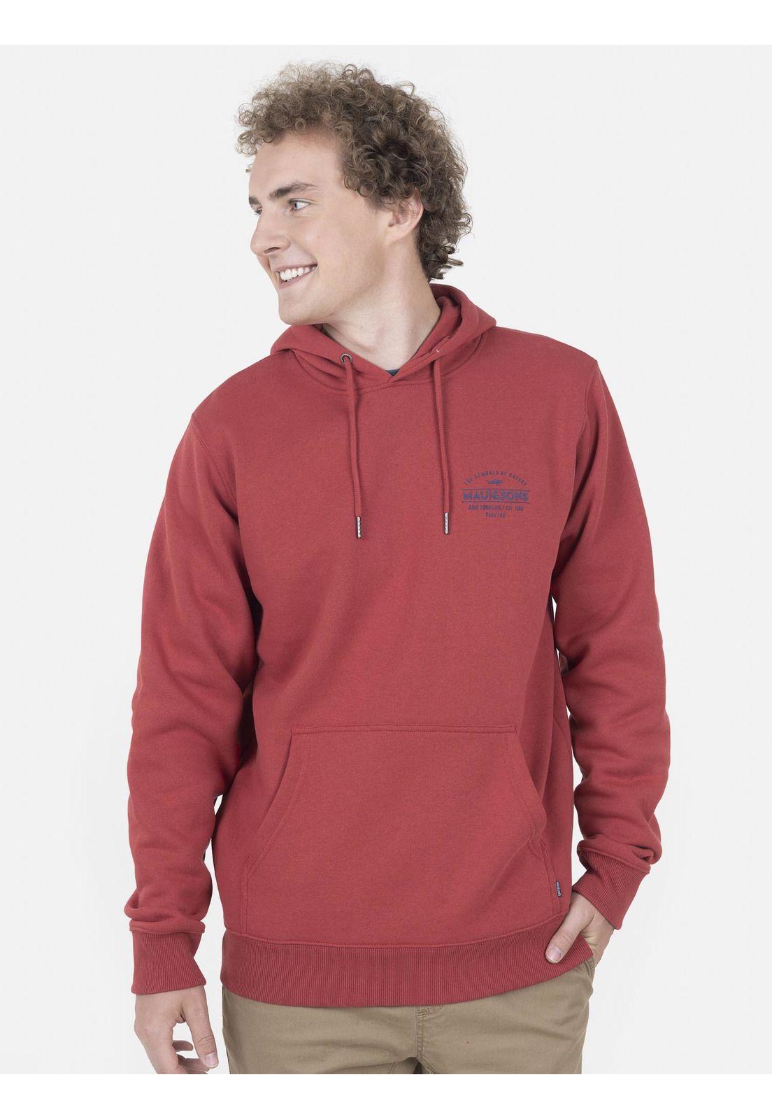 Poleron Hombre Century THR HOODIE Rojo Maui and Sons-0
