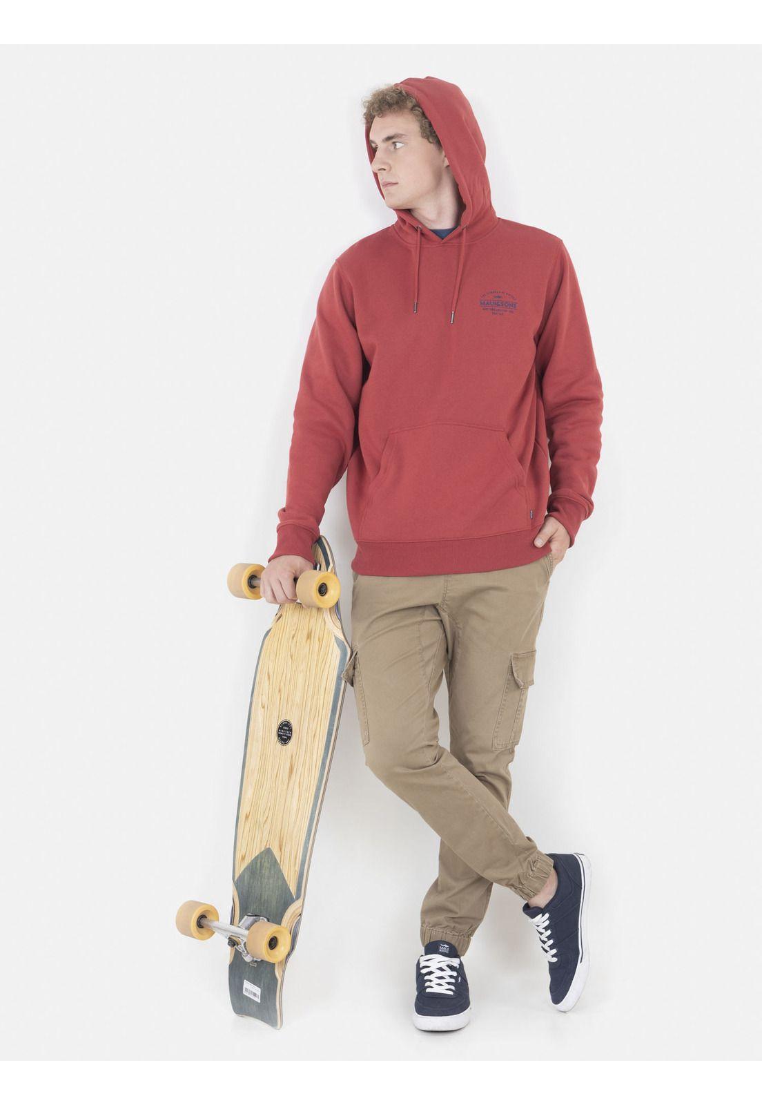 Poleron Hombre Century THR HOODIE Rojo Maui and Sons-3