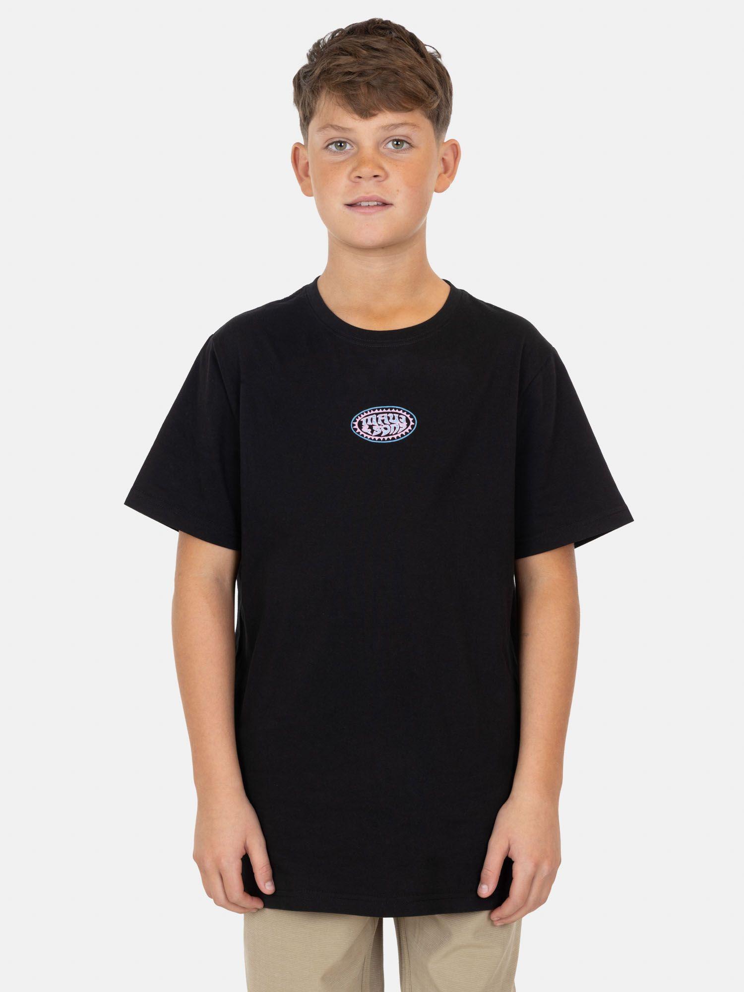 Polera MC Salpika Negro Infantil Maui And Sons-0