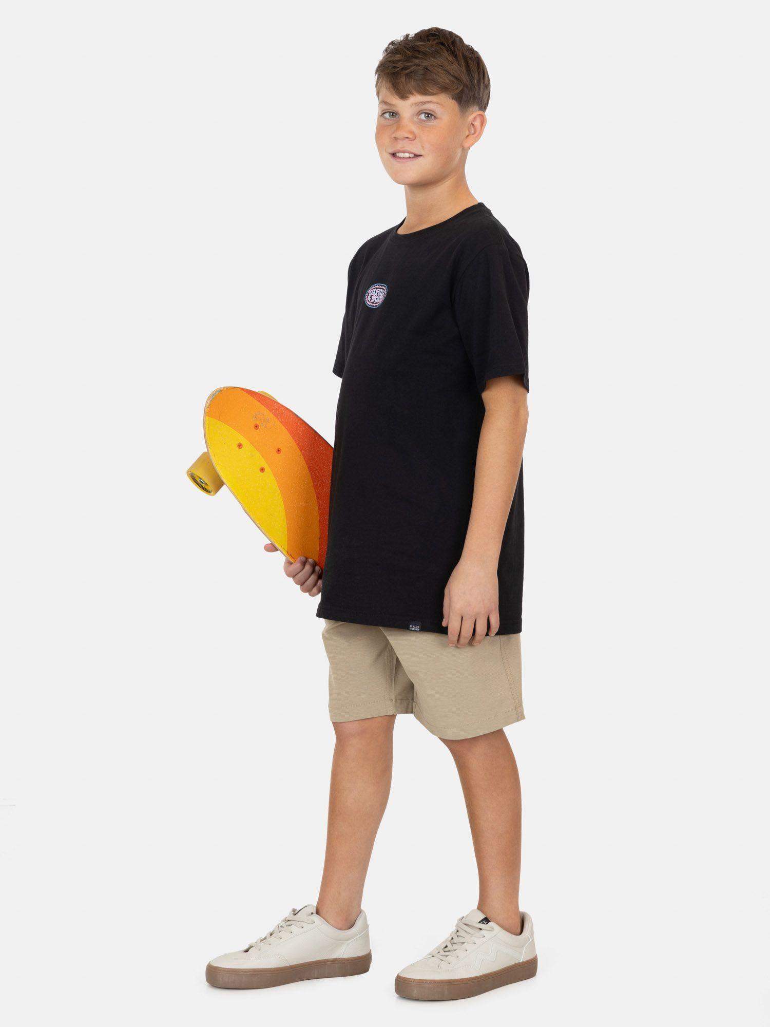 Polera MC Salpika Negro Infantil Maui And Sons-2