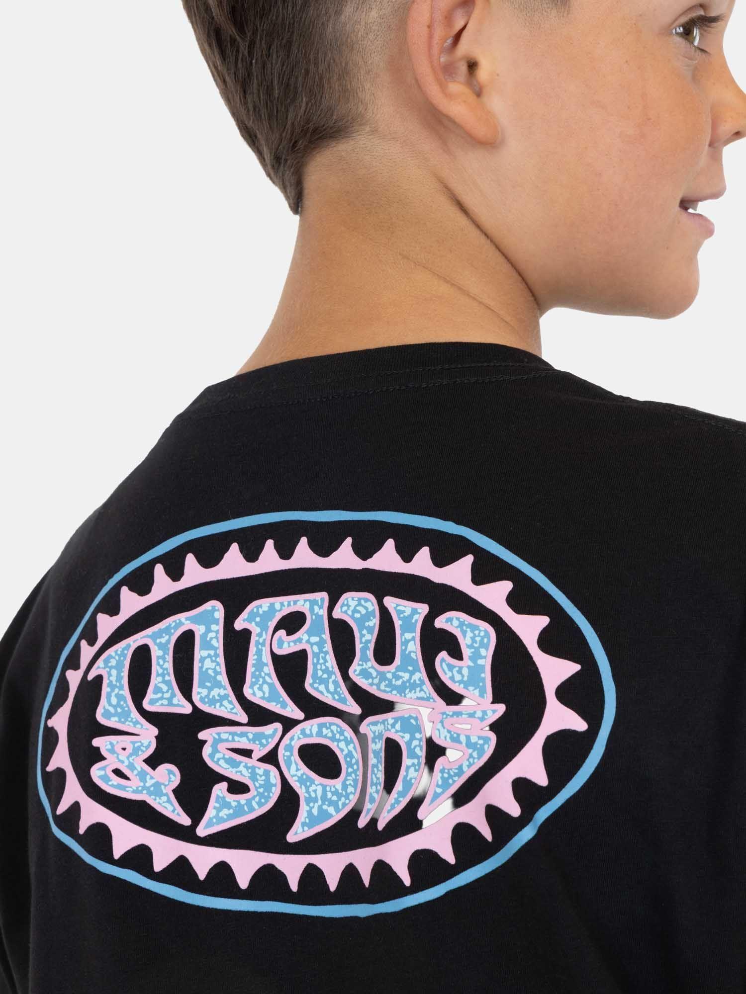 Polera MC Salpika Negro Infantil Maui And Sons-3