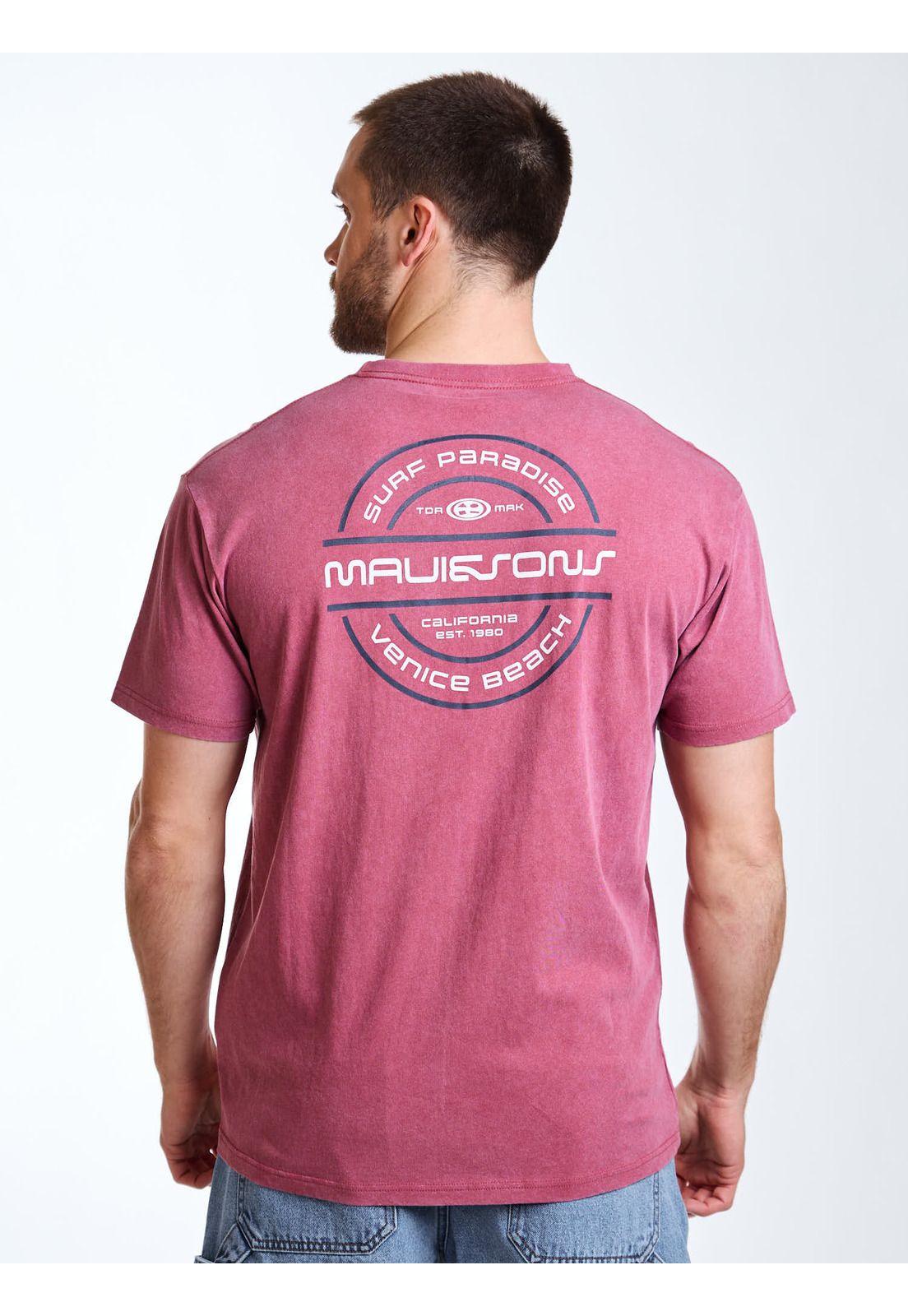 Polera MC Endless Burdeo Hombre Maui and Sons-1