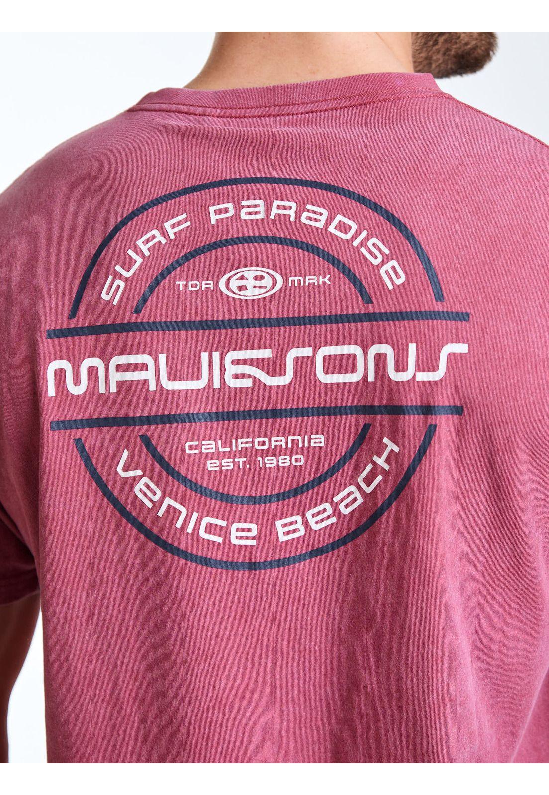 Polera MC Endless Burdeo Hombre Maui and Sons-3
