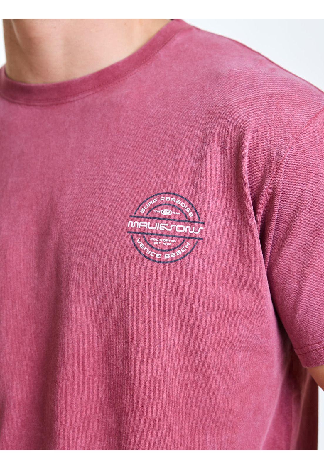 Polera MC Endless Burdeo Hombre Maui and Sons-5
