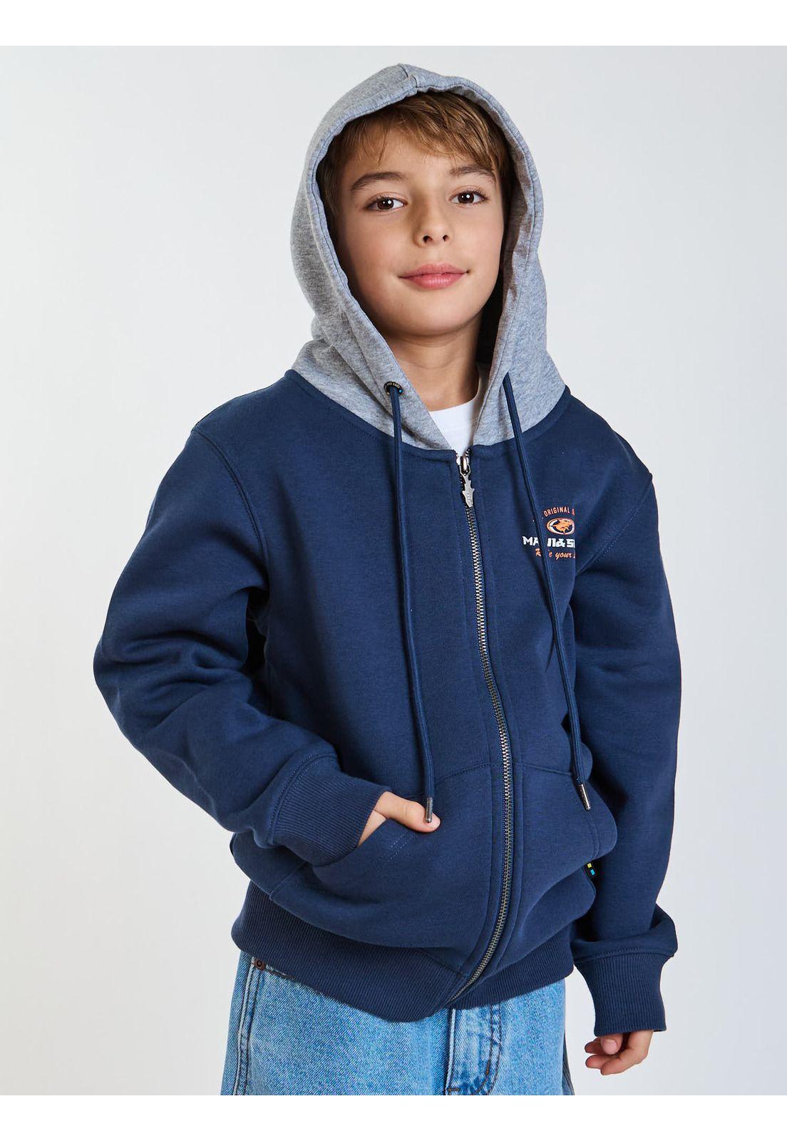 Poleron FZ Lani Azul Infantil Maui and Sons-6