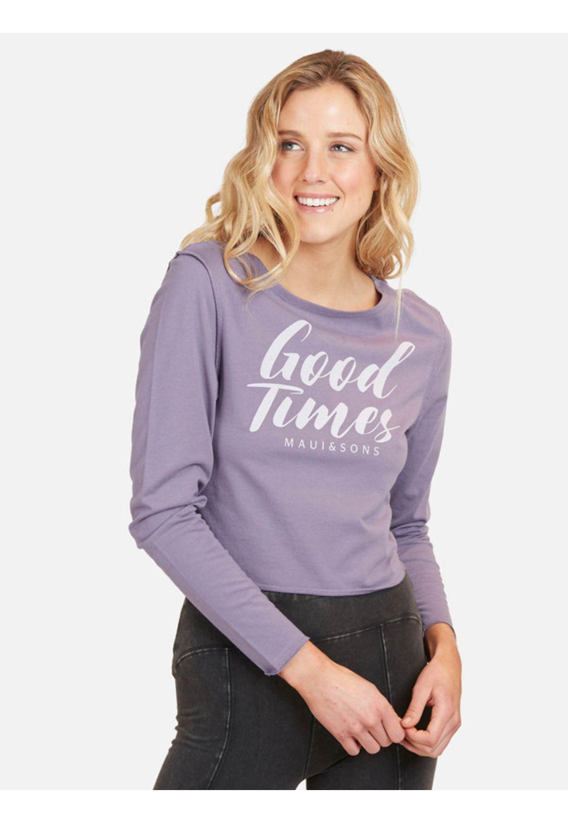 Polera Good Times Mujer Morado Maui And Sons-0