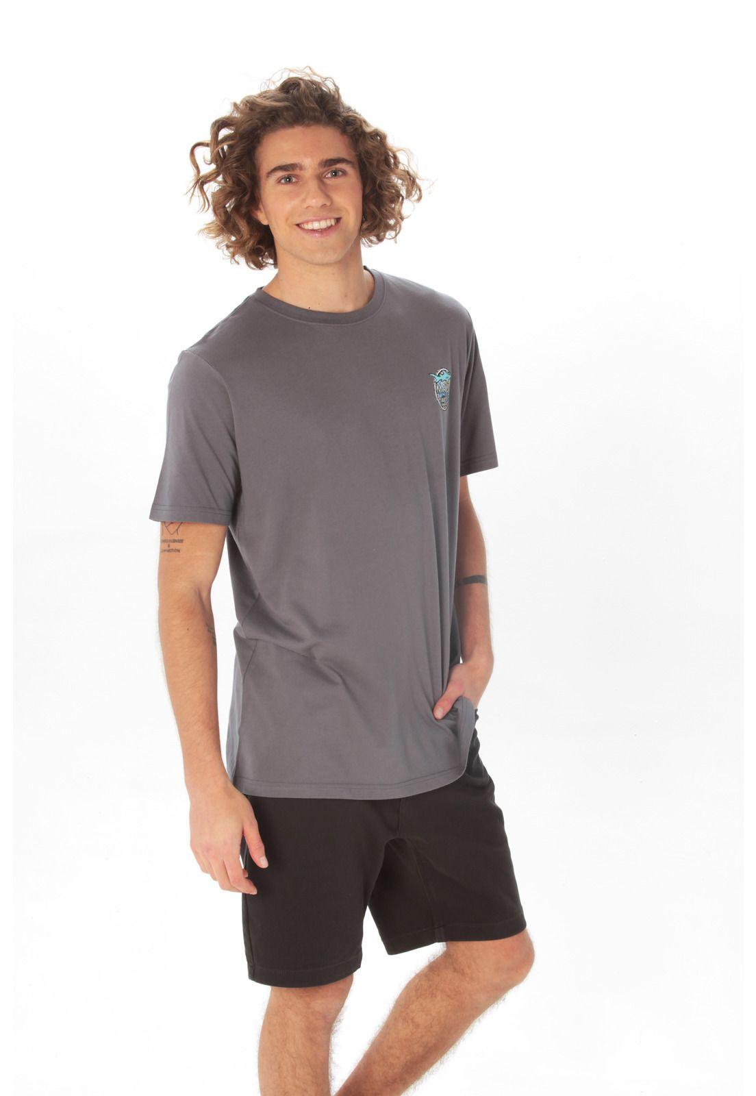 Polera M/C Basica Hombre 5P904-MV21 Gris-3