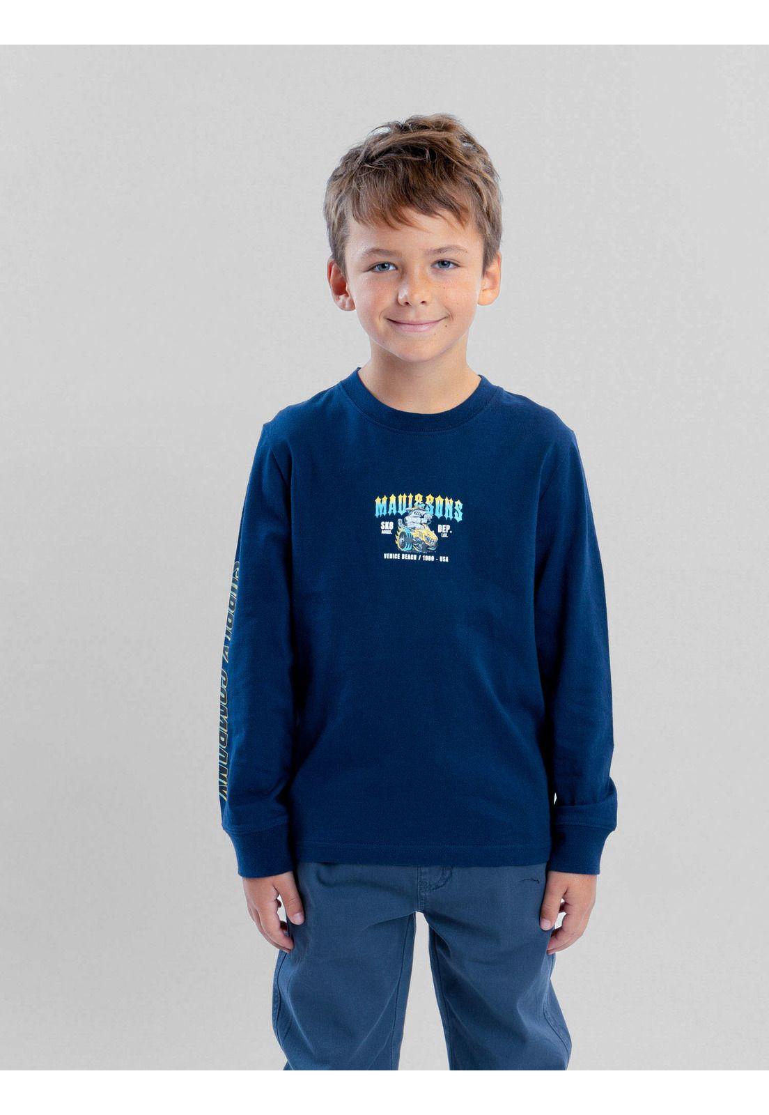 Polera ML Wacky Races Azul Infantil Maui And Sons-0