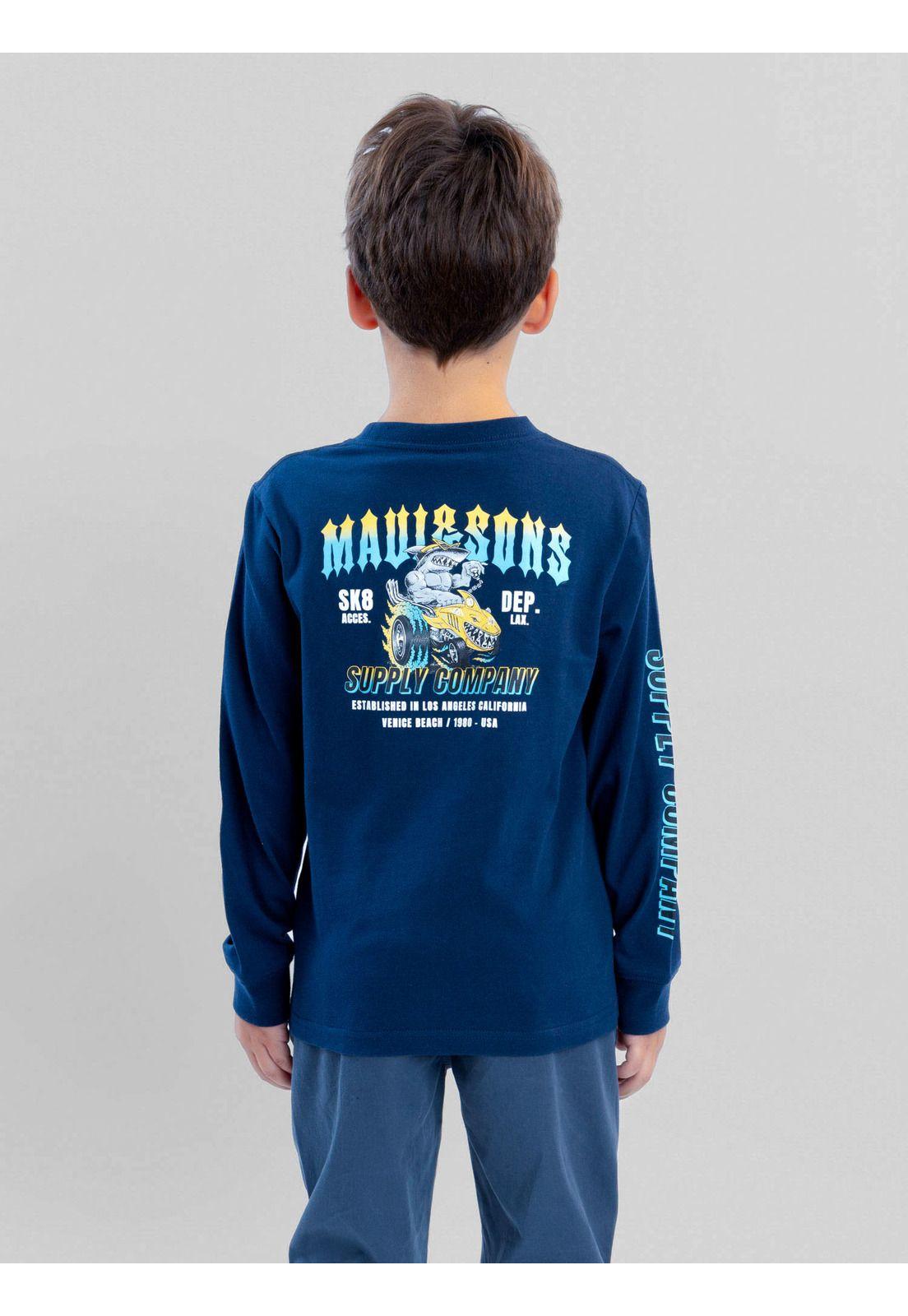 Polera ML Wacky Races Azul Infantil Maui And Sons-2