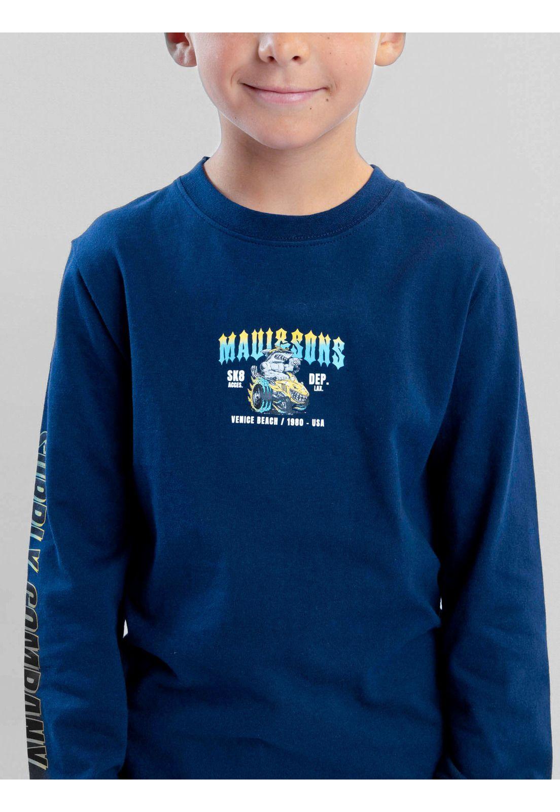Polera ML Wacky Races Azul Infantil Maui And Sons-3
