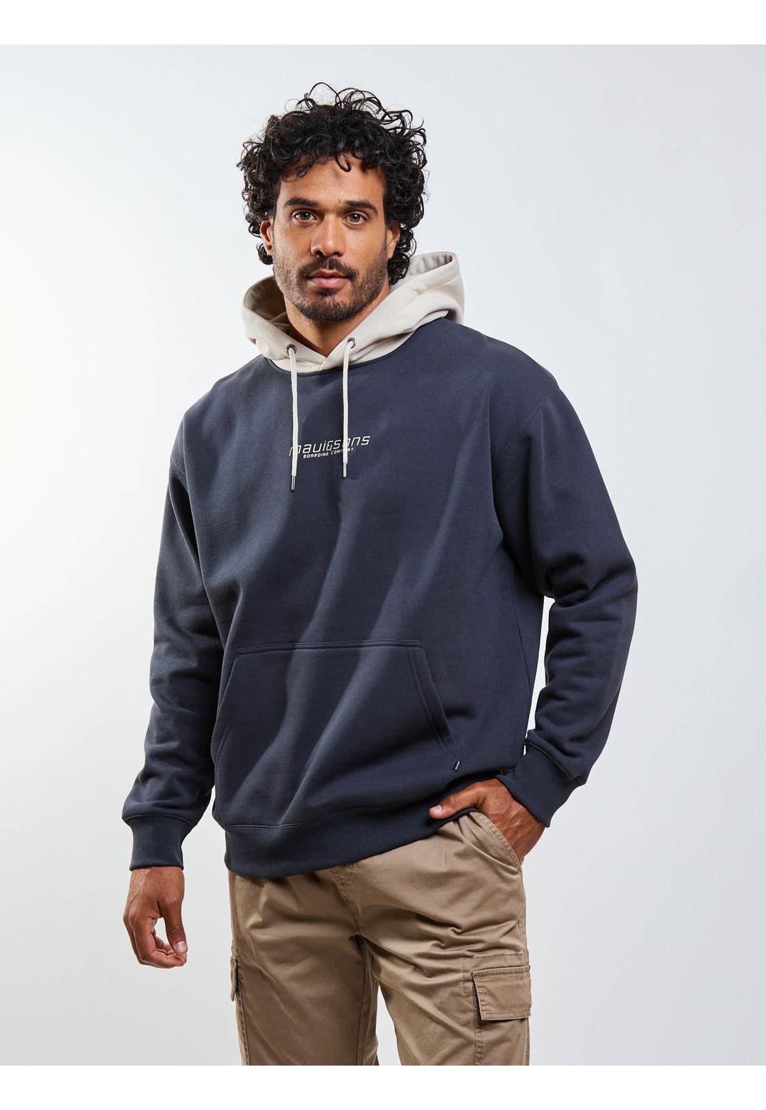 Poleron Canguro Coraly Gris Hombre Maui And Sons-3