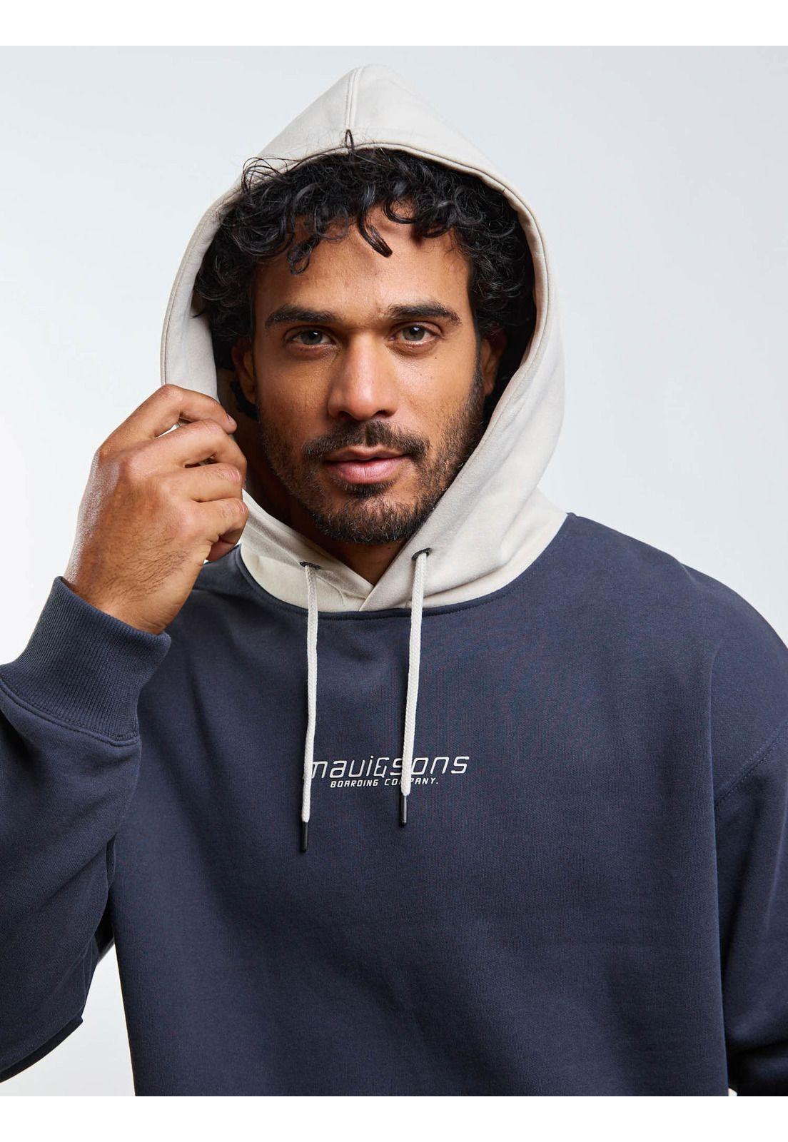 Poleron Canguro Coraly Gris Hombre Maui And Sons-6