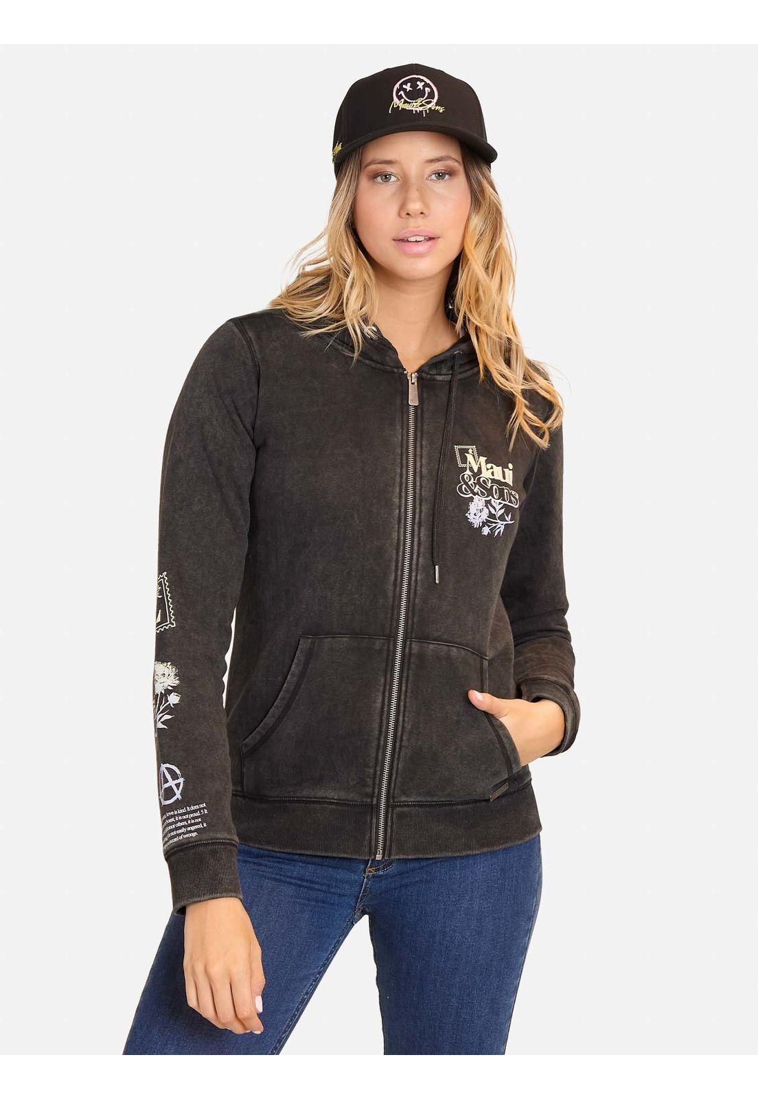 Poleron FZ Eternal Love Negro Mujer Maui and Sons-0