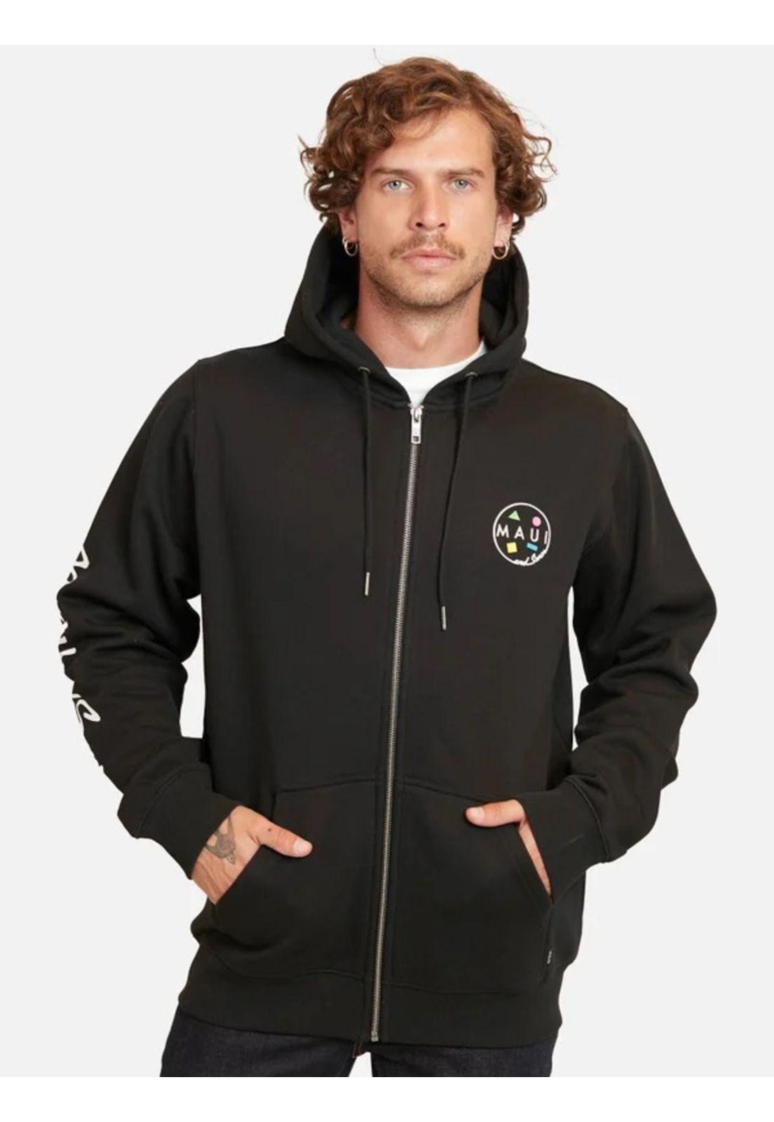 Poleron Mid Cookie Hoodie Negro Maui And Sons-0