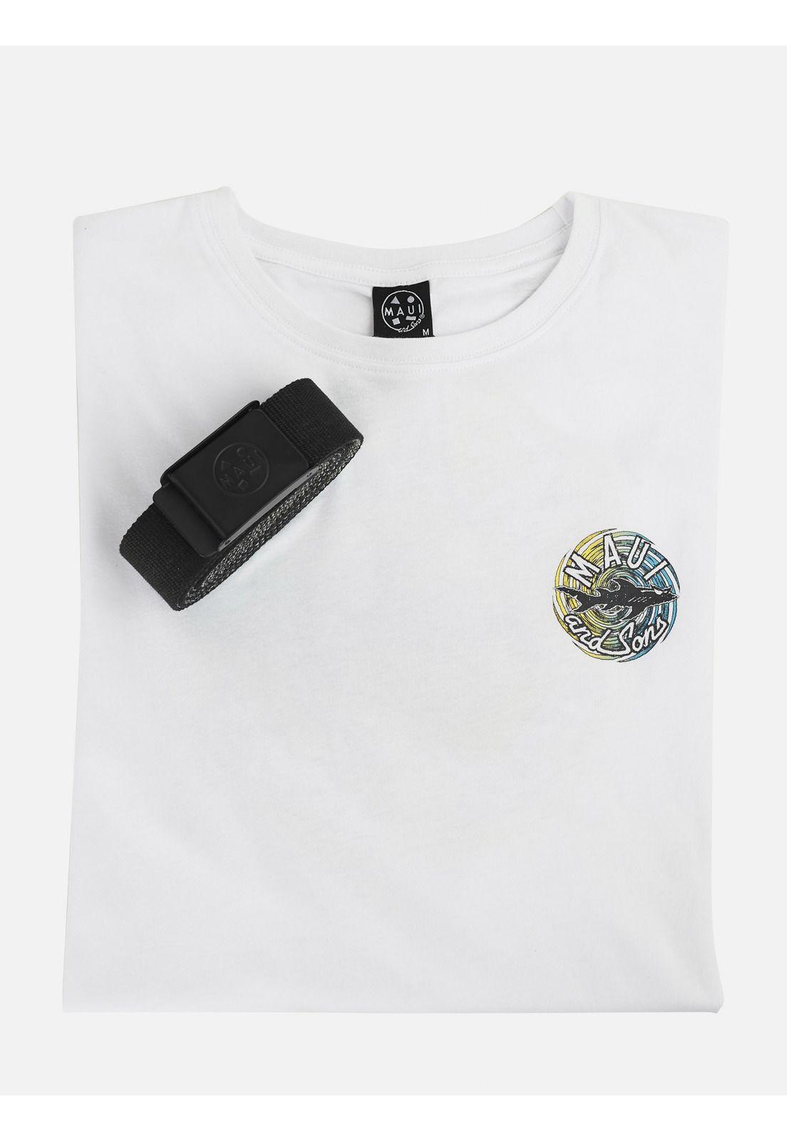 Pack Polera Cinturon 5AV1572 Hombre Blanco Maui and Sons-3