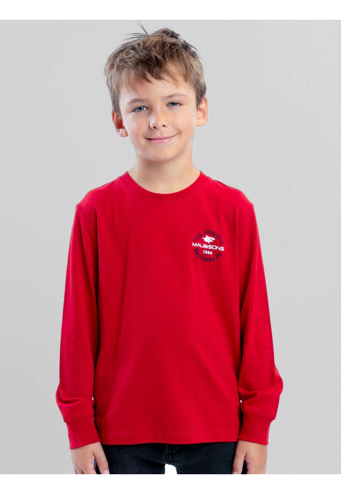 Polera ML Badge Rojo Infantil Maui And Sons-0
