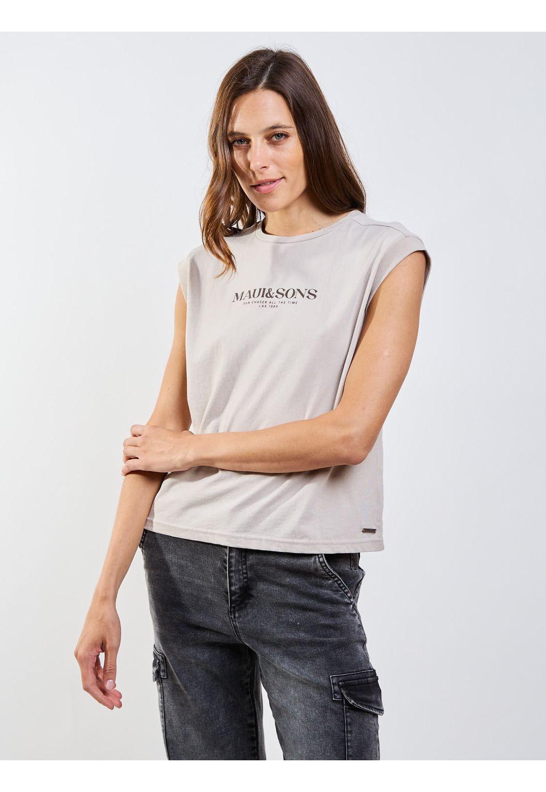 Polera Mc Niue Beige Mujer Maui And Sons-4