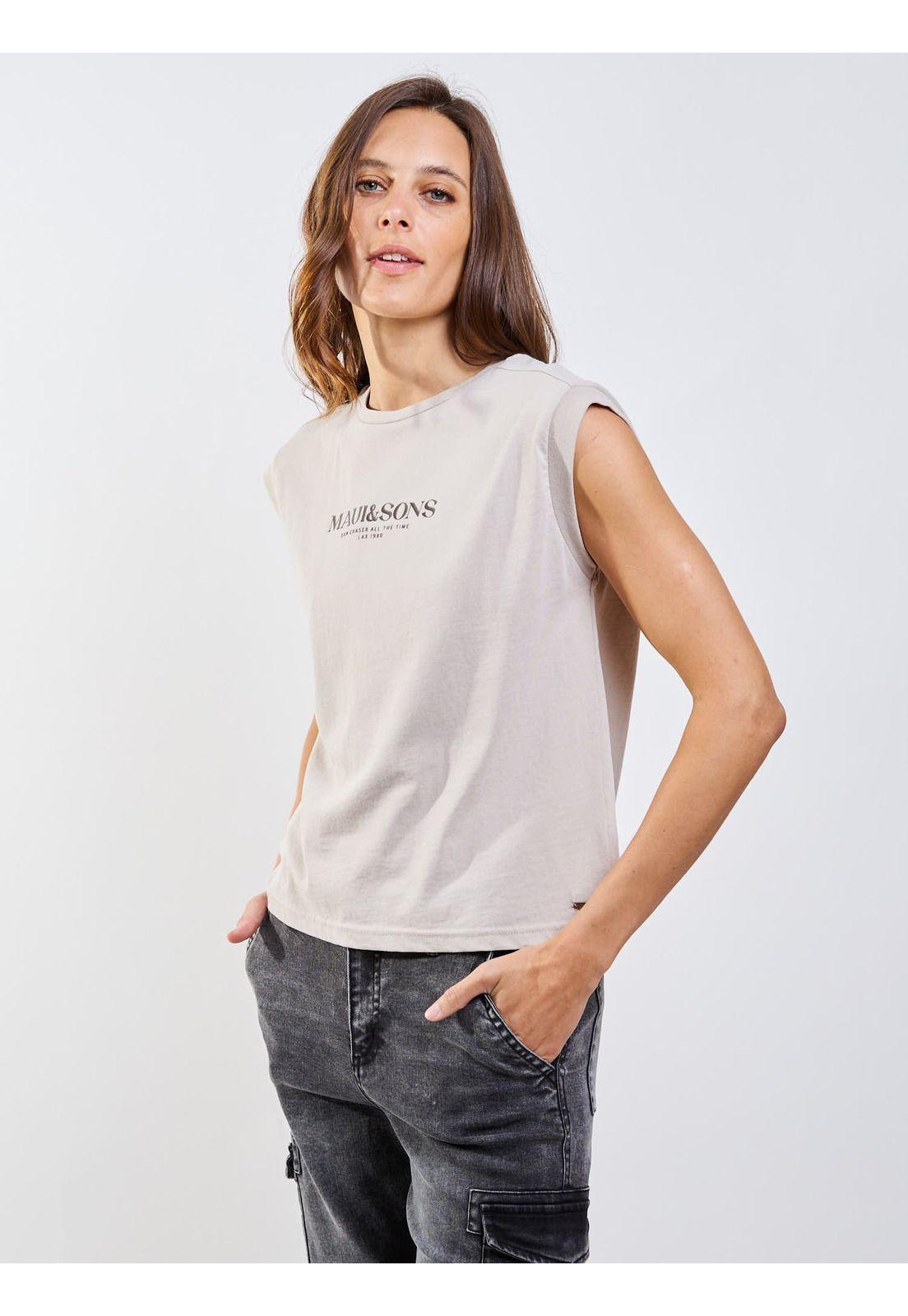 Polera Mc Niue Beige Mujer Maui And Sons-7