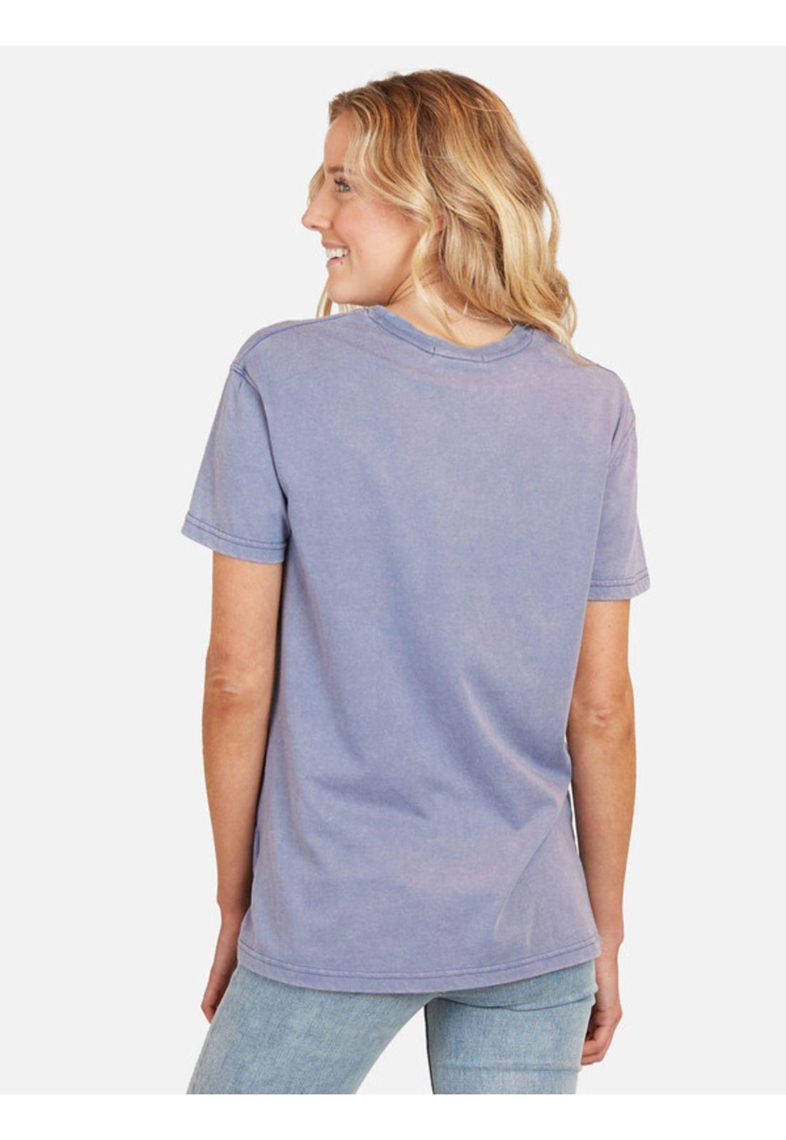 Polera Magic Butterfly Mujer Azul Maui And Sons-1