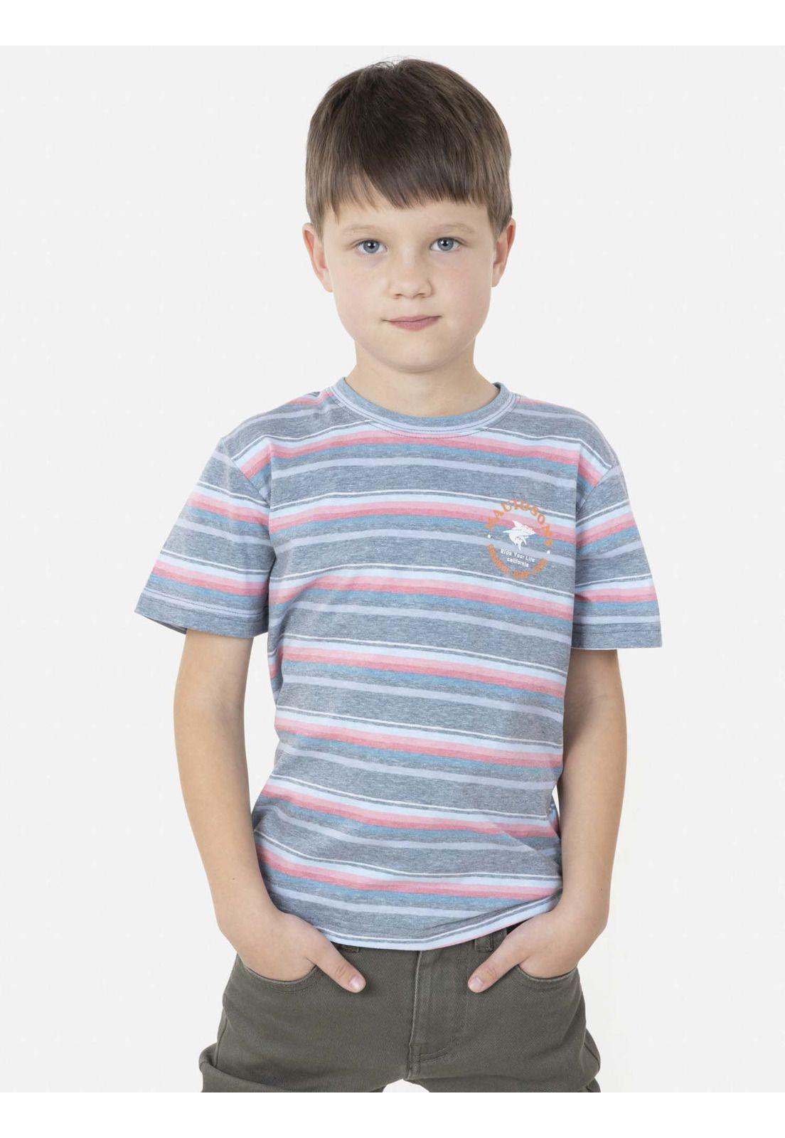 Polera ROUTE 66 STRIPE SS TEE Niño Rosado Maui and Sons-0