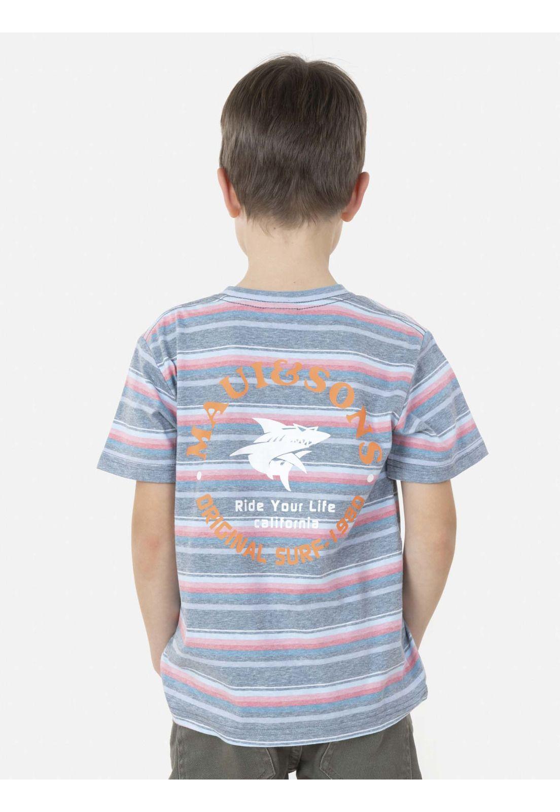 Polera ROUTE 66 STRIPE SS TEE Niño Rosado Maui and Sons-1