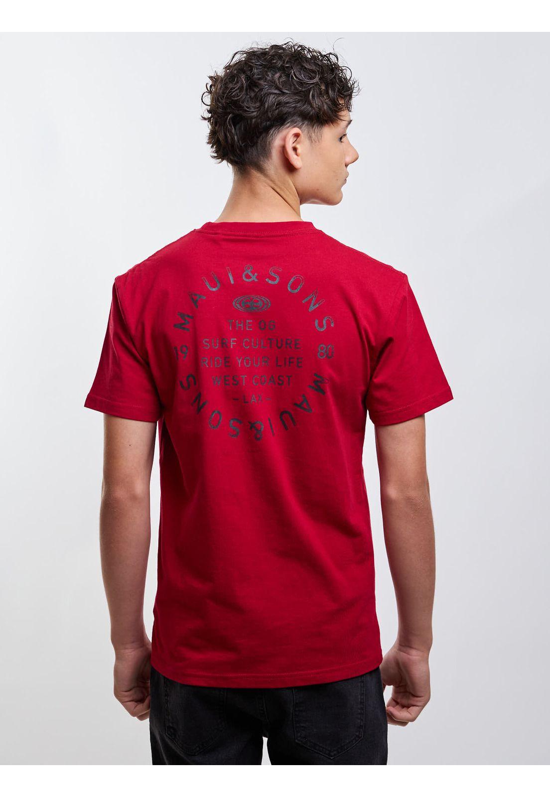 Polera MC Ride You Life Rojo Infantil Maui And Sons-1