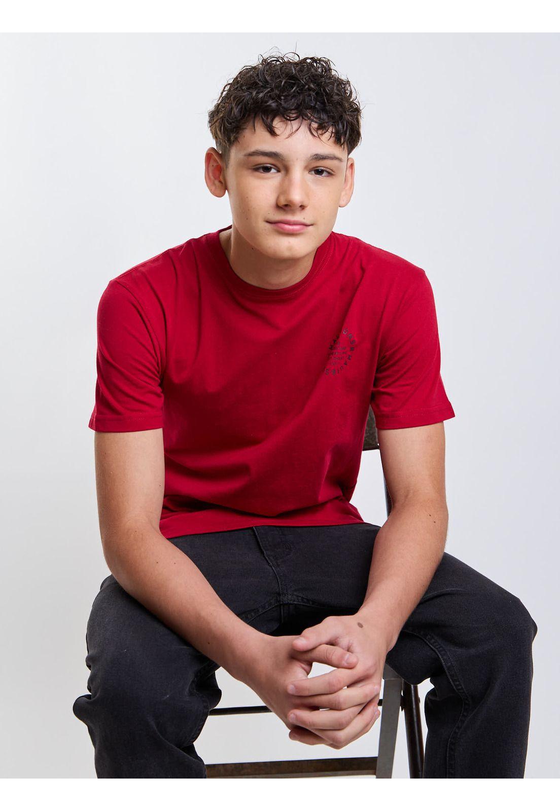 Polera MC Ride You Life Rojo Infantil Maui And Sons-5