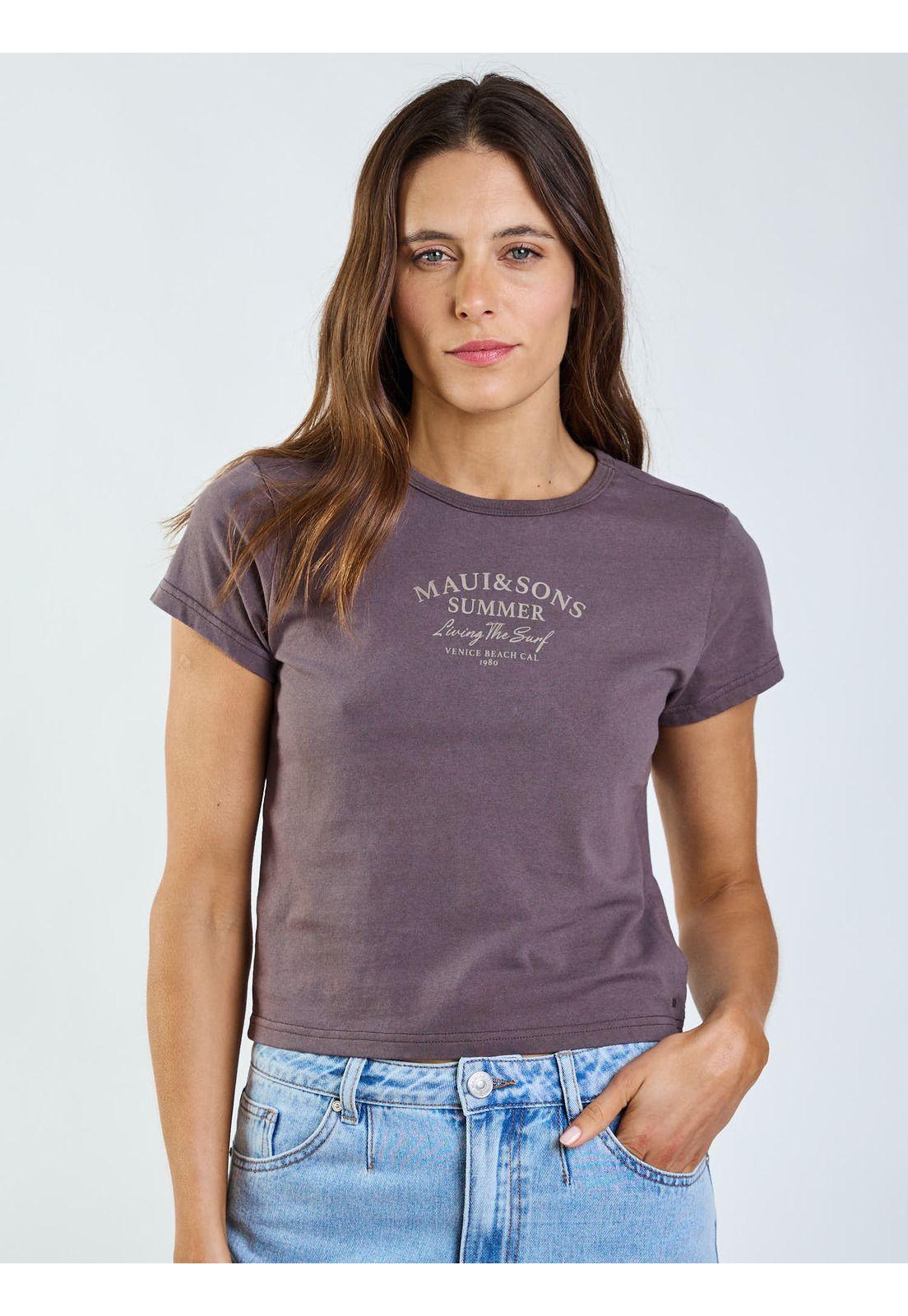 Polera MC Cala Café Mujer Maui and Sons-0