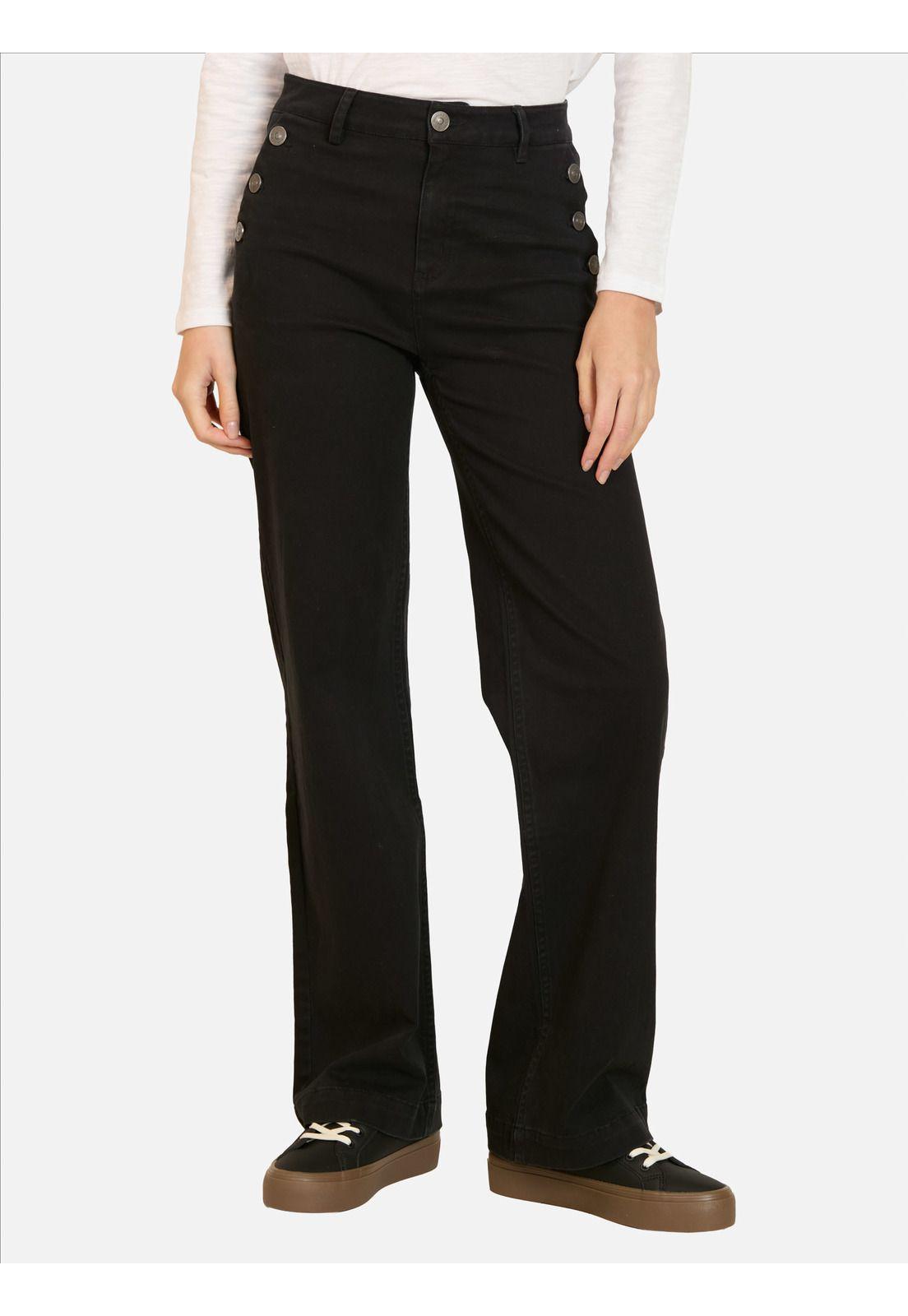 Jeans Ikaika Negro Mujer Maui And Sons-0