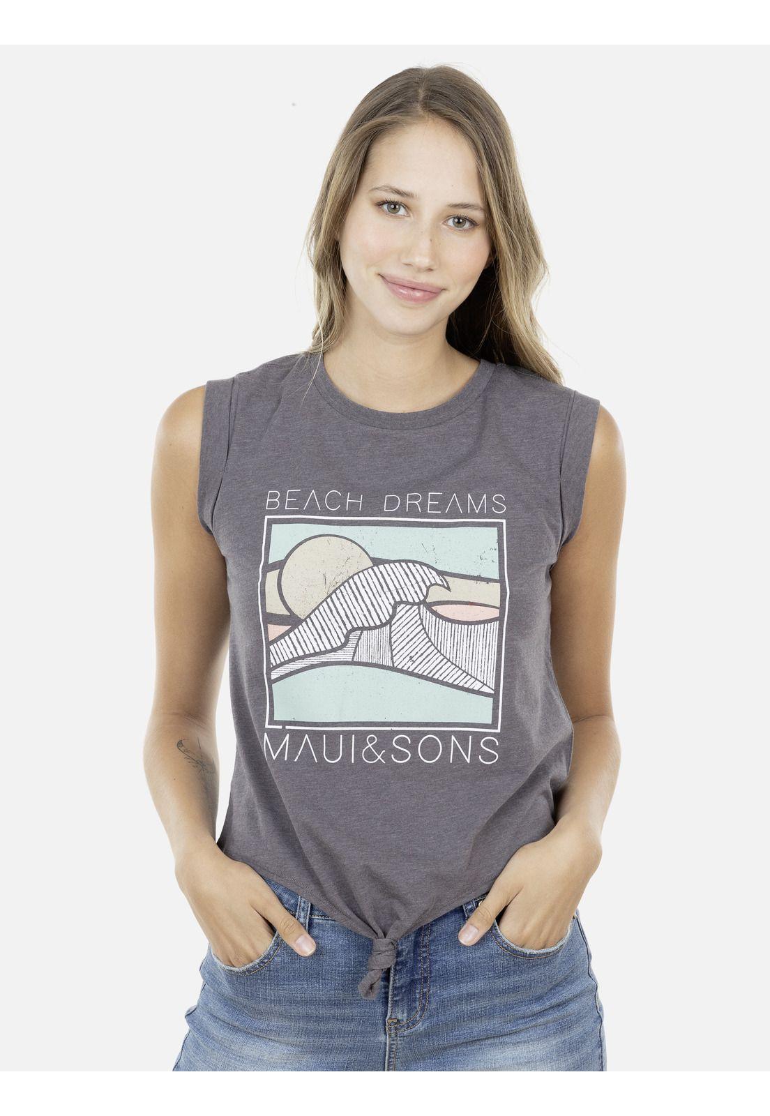 Polera M/C Mujer Maui 5P194-WI21 Gris-0