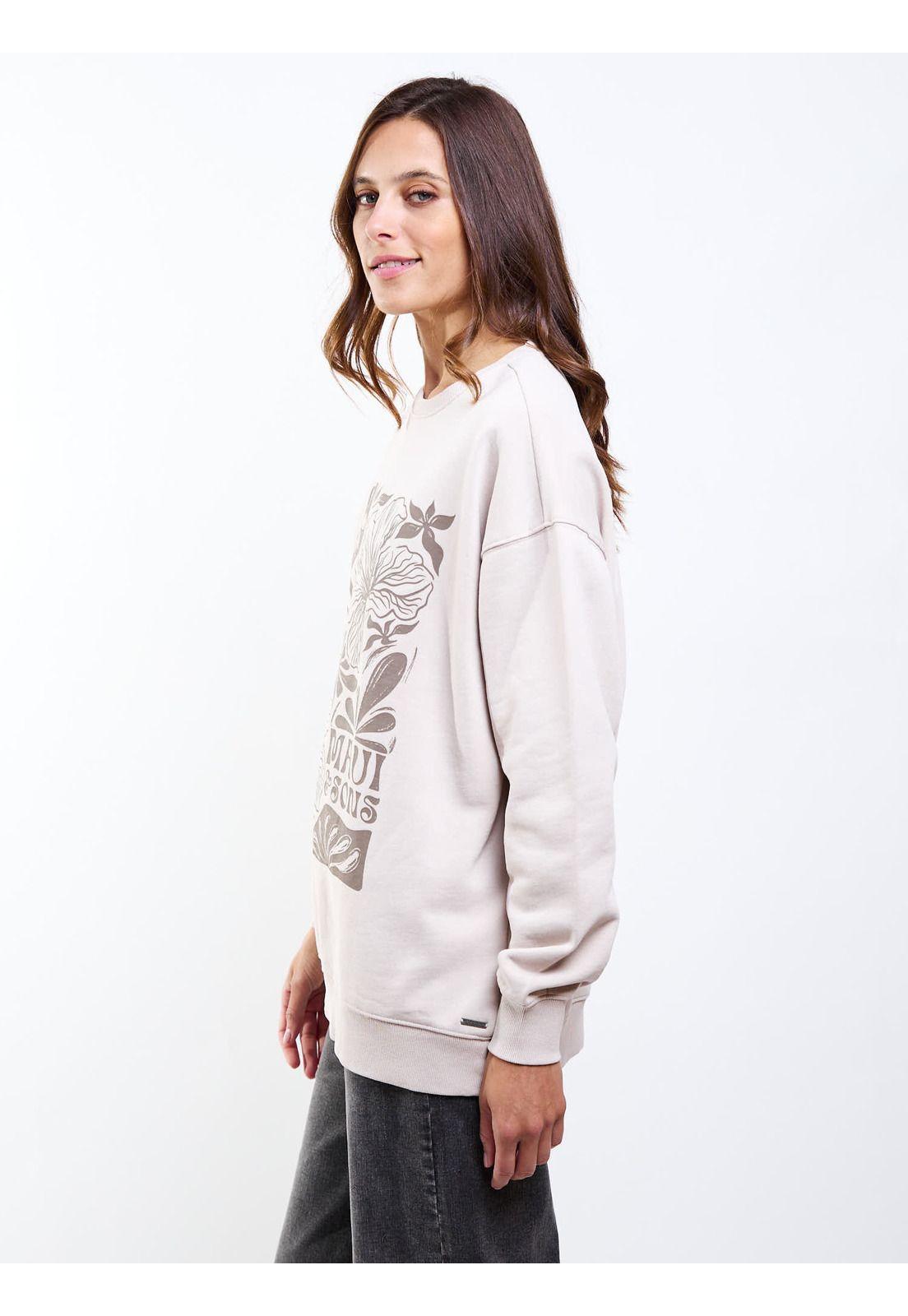 Poleron CR Phuket Beige Mujer Maui And Sons-6